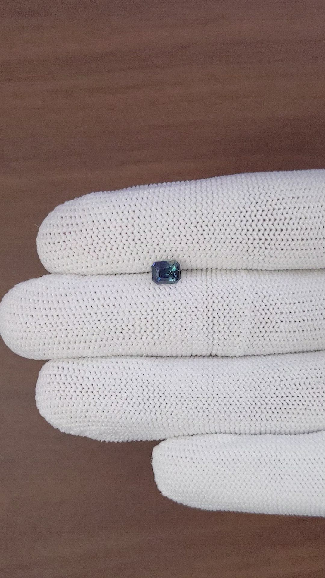 1.02 Ct. Greenish Blue Sapphire from Nigeria Size Video