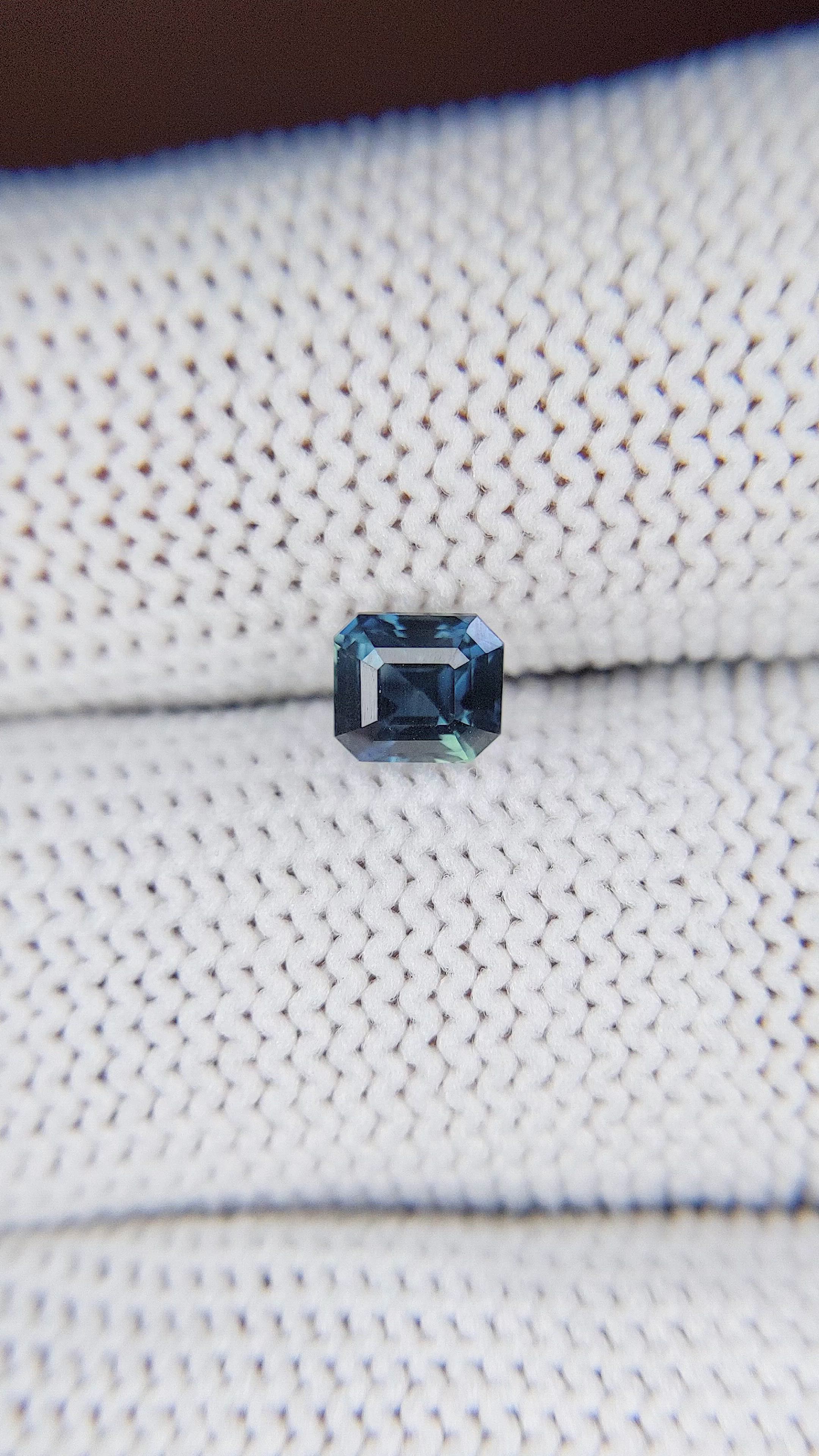 1.02 Ct. Greenish Blue Sapphire from Nigeria Size Video