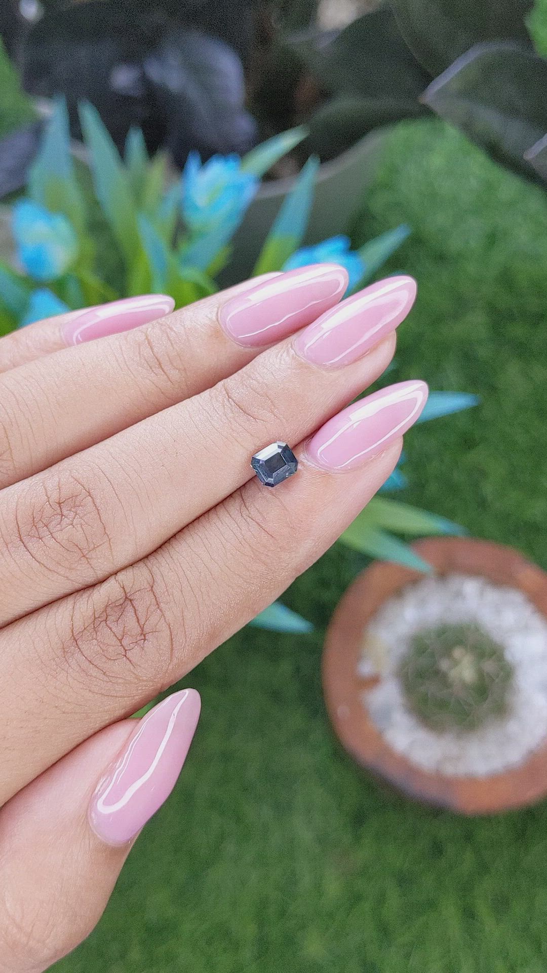 1.02 Ct. Greenish Blue Sapphire from Nigeria Size Video
