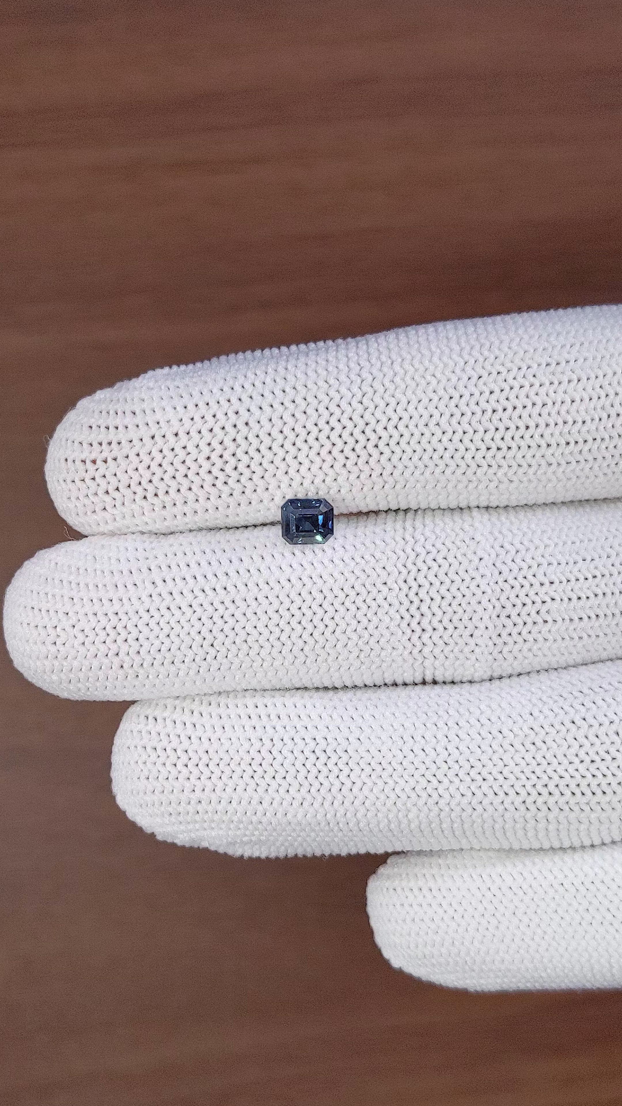 1.02 Ct. Greenish Blue Sapphire from Nigeria Size Video