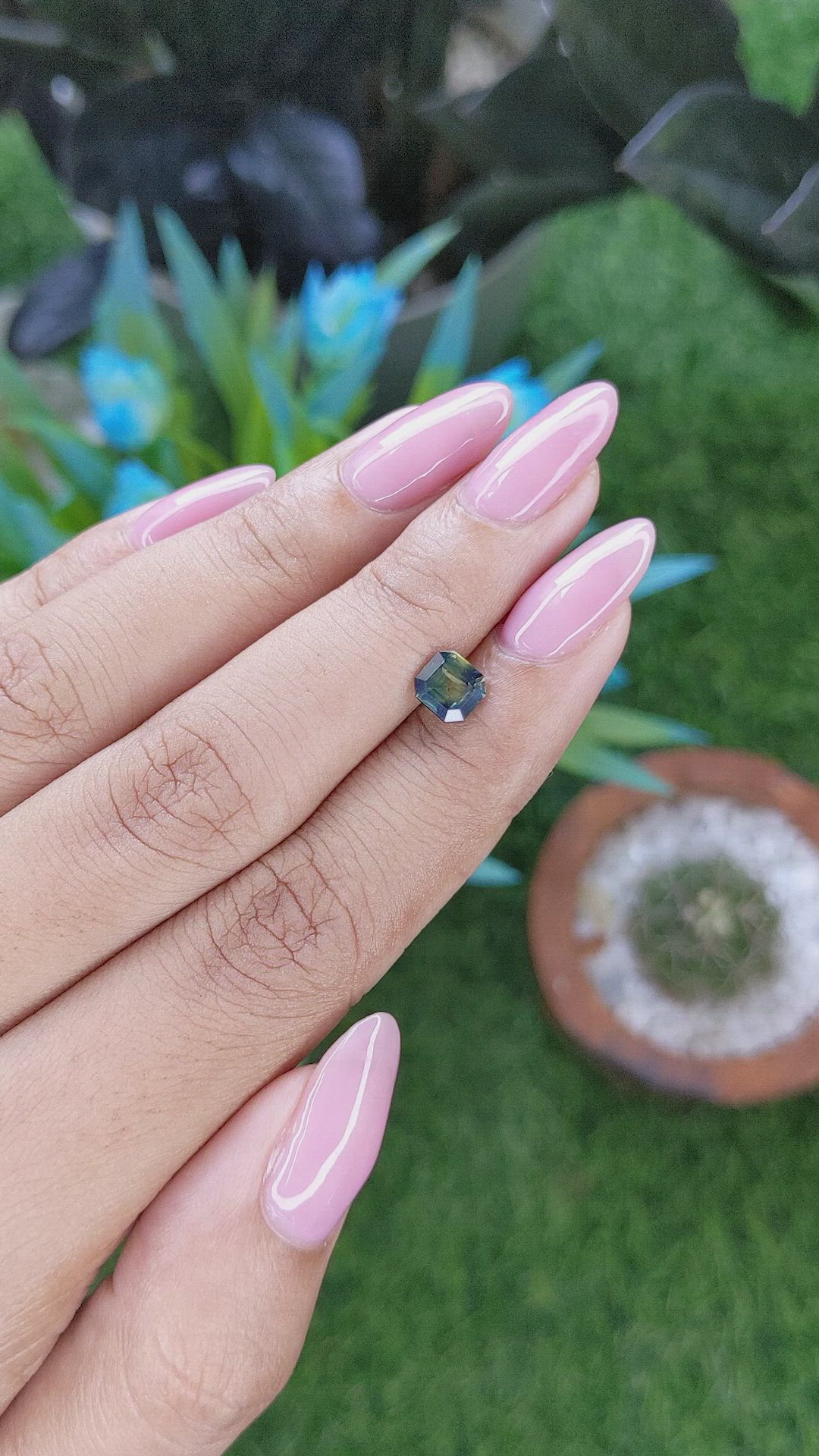 1.03 Ct. Yellowish Green Sapphire from Nigeria Size Video