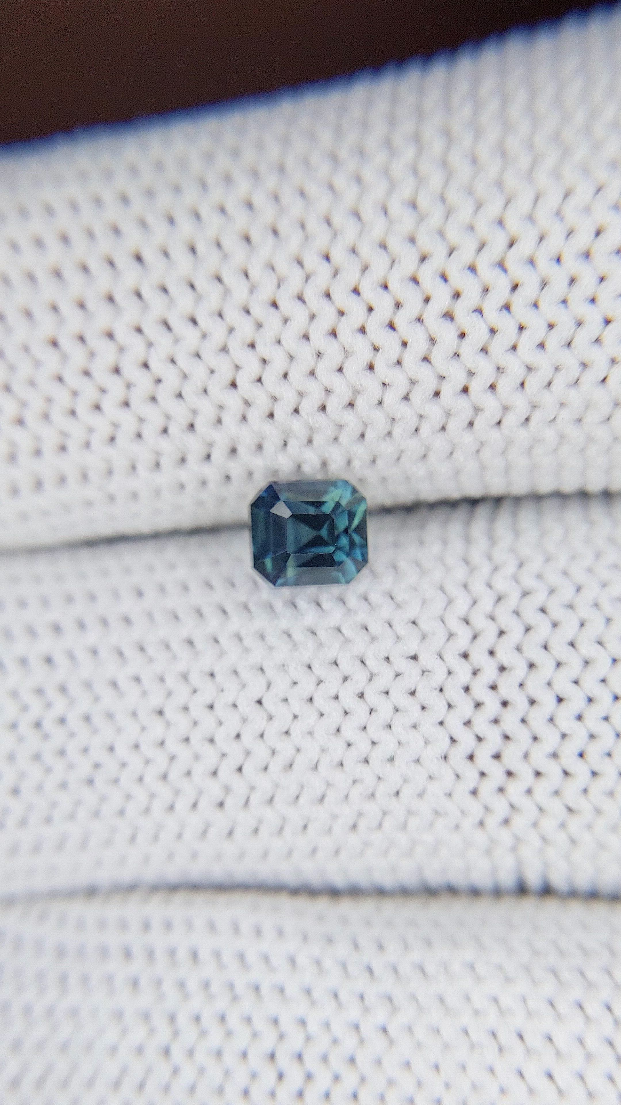 1.03 Ct. Greenish Blue Sapphire from Nigeria Size Video
