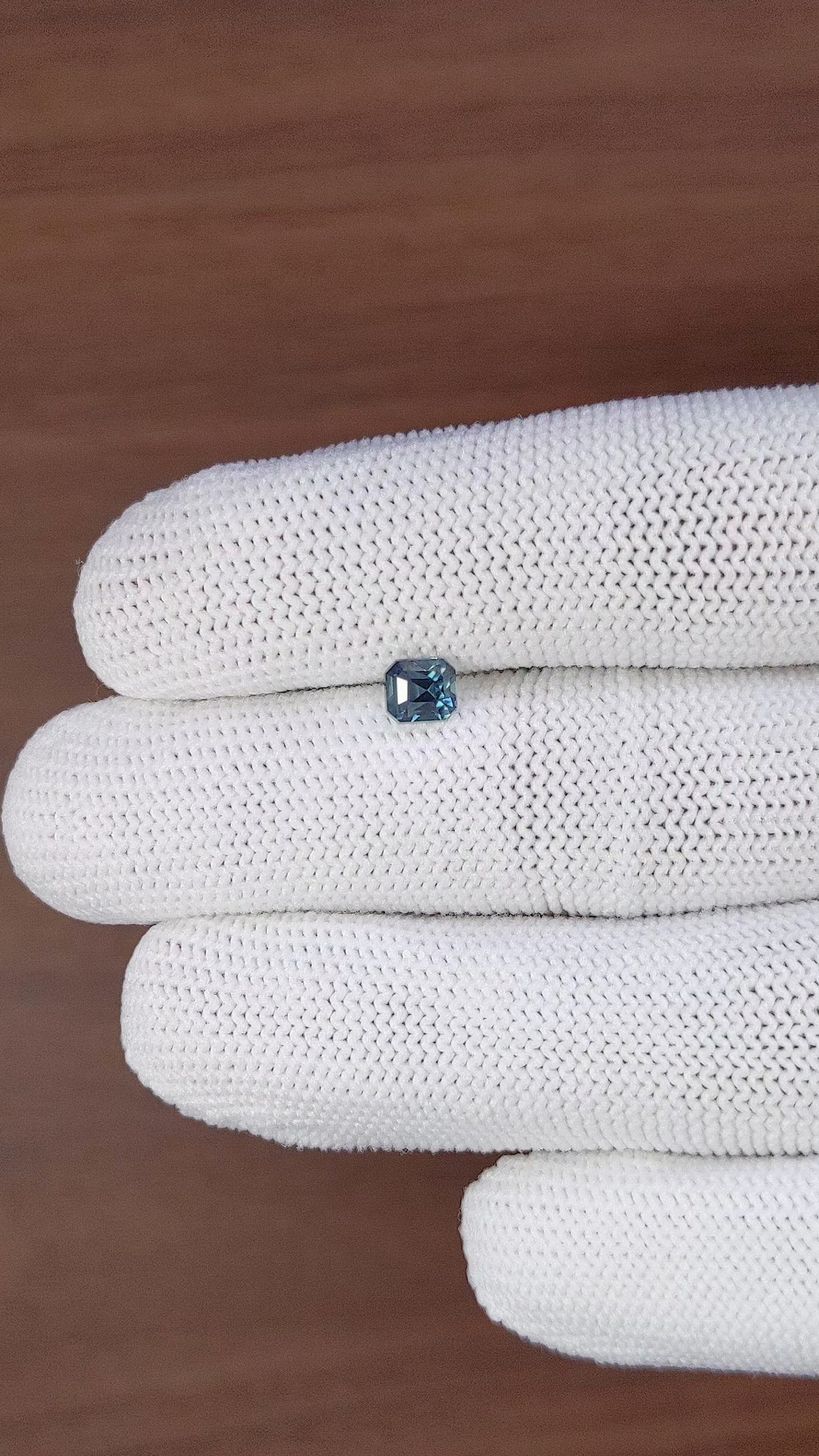 1.03 Ct. Greenish Blue Sapphire from Nigeria Size Video