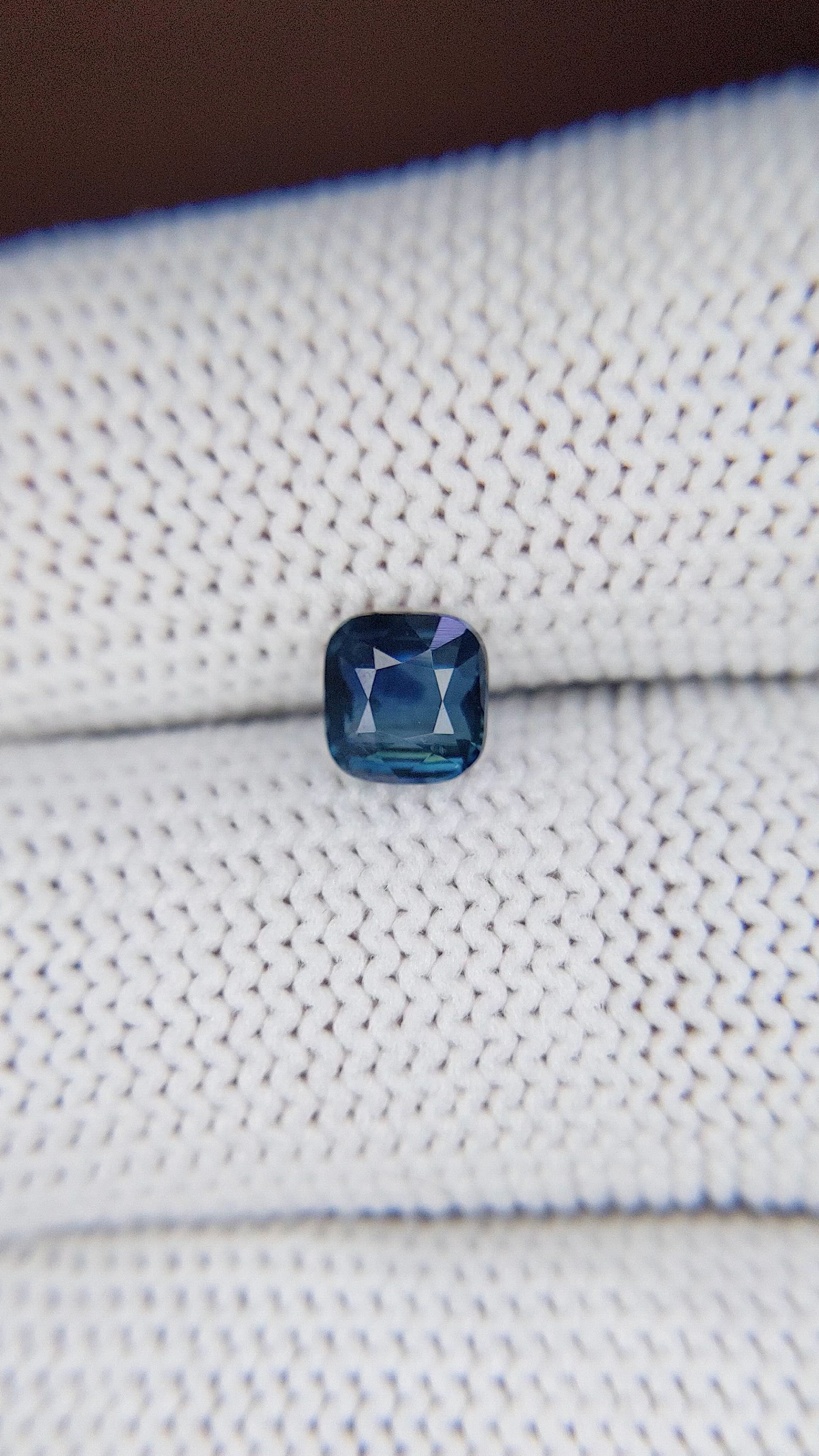 1.03 Ct. Greenish Blue Sapphire from Nigeria Size Video
