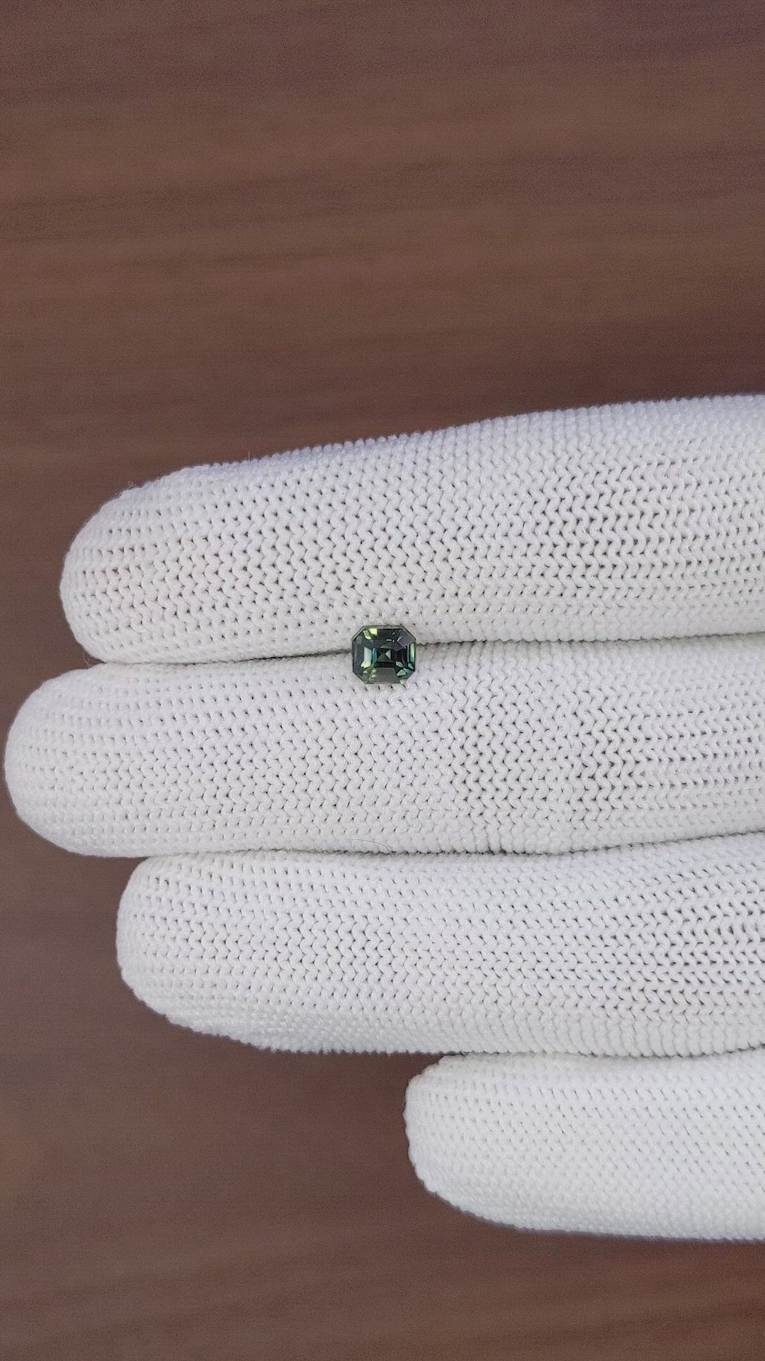 1.03 Ct. Bluish Green Sapphire from Nigeria Size Video