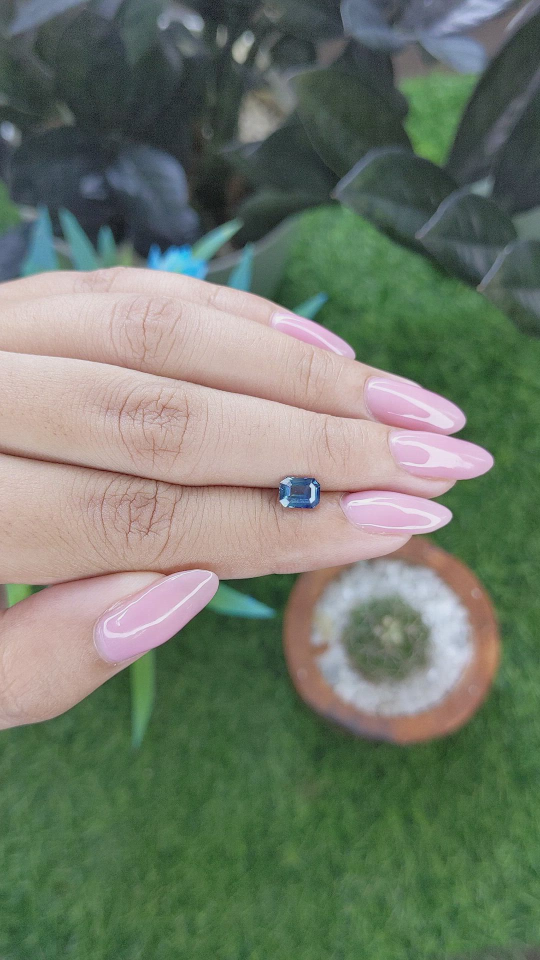 1.04 Ct. Greenish Blue Sapphire from Nigeria Size Video