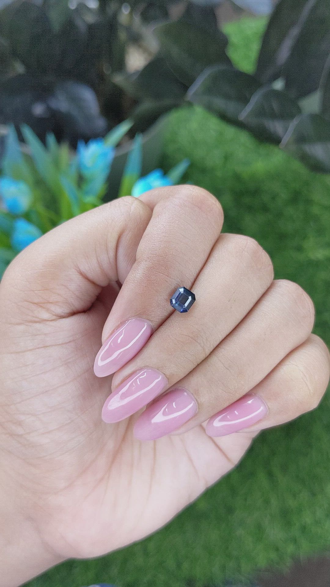 1.04 Ct. Greenish Blue Sapphire from Nigeria Size Video