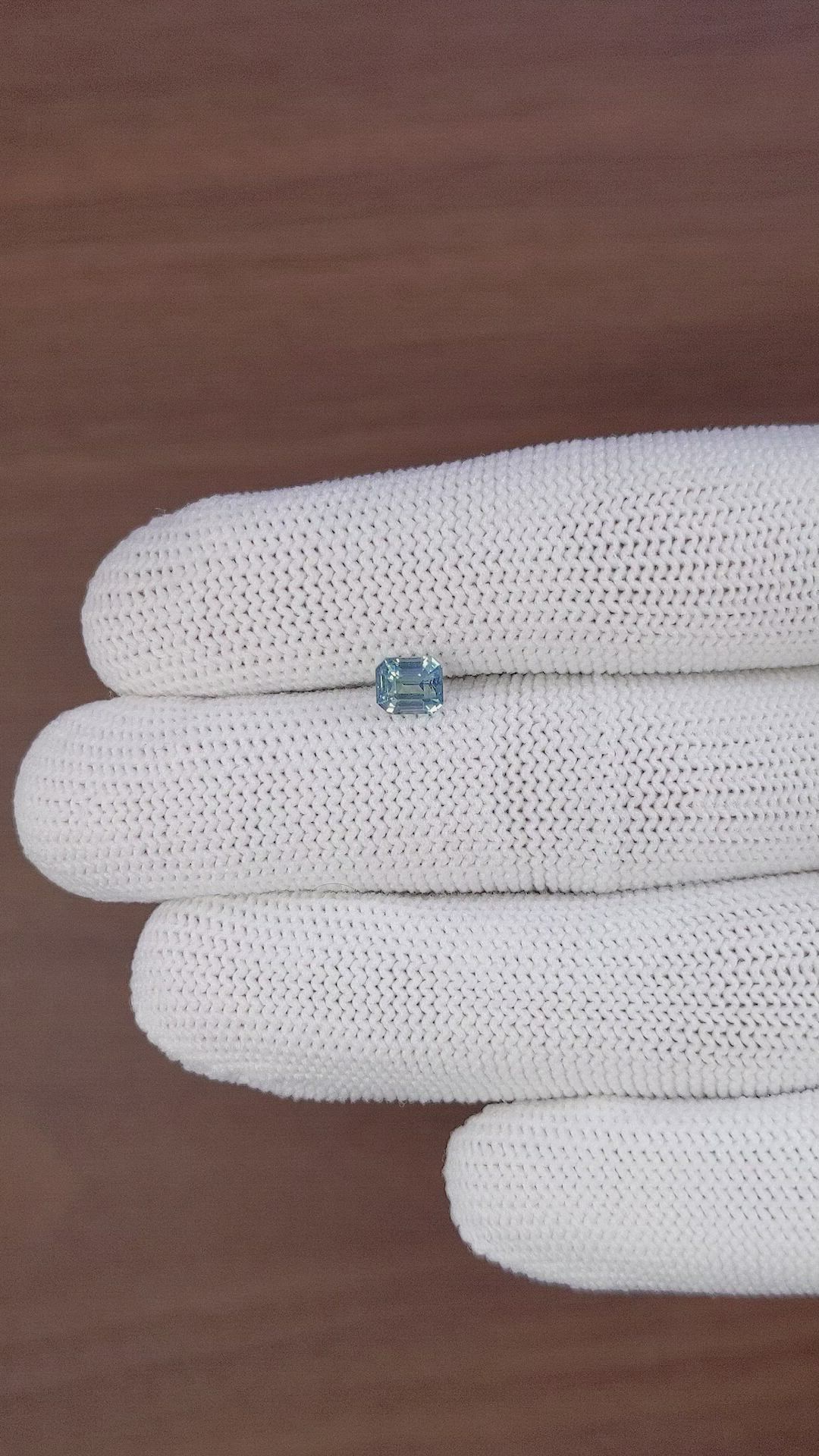 1.04 Ct. Greenish Blue Sapphire from Nigeria Size Video