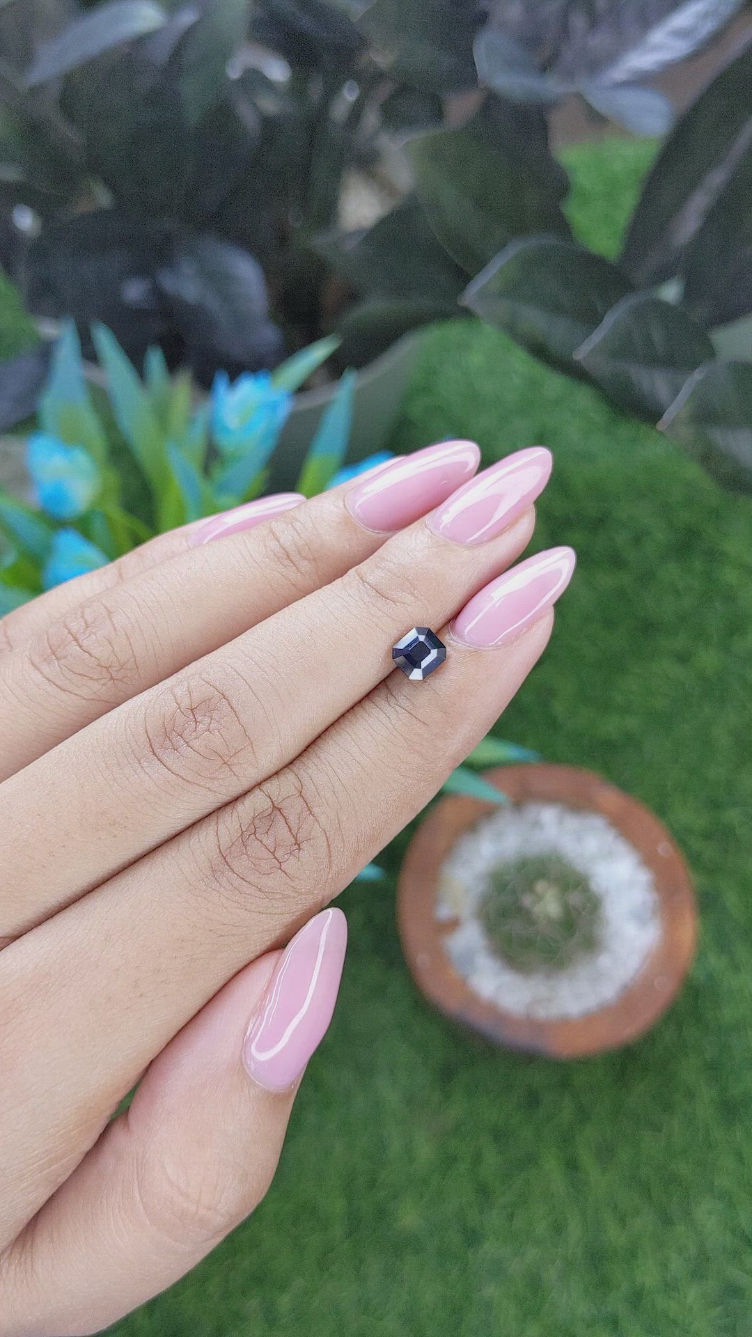 1.04 Ct. Greenish Blue Sapphire from Nigeria Size Video