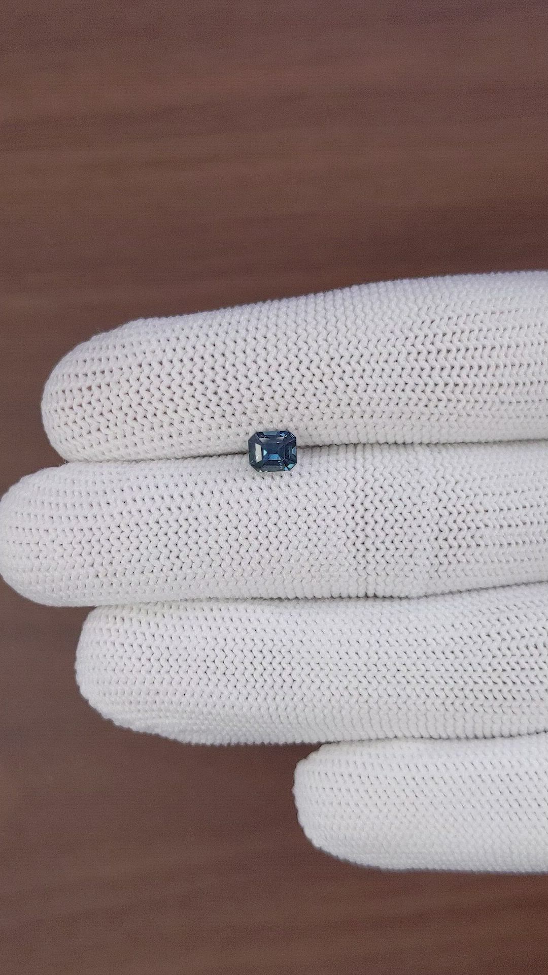 1.05 Ct. Greenish Blue Sapphire from Nigeria Size Video