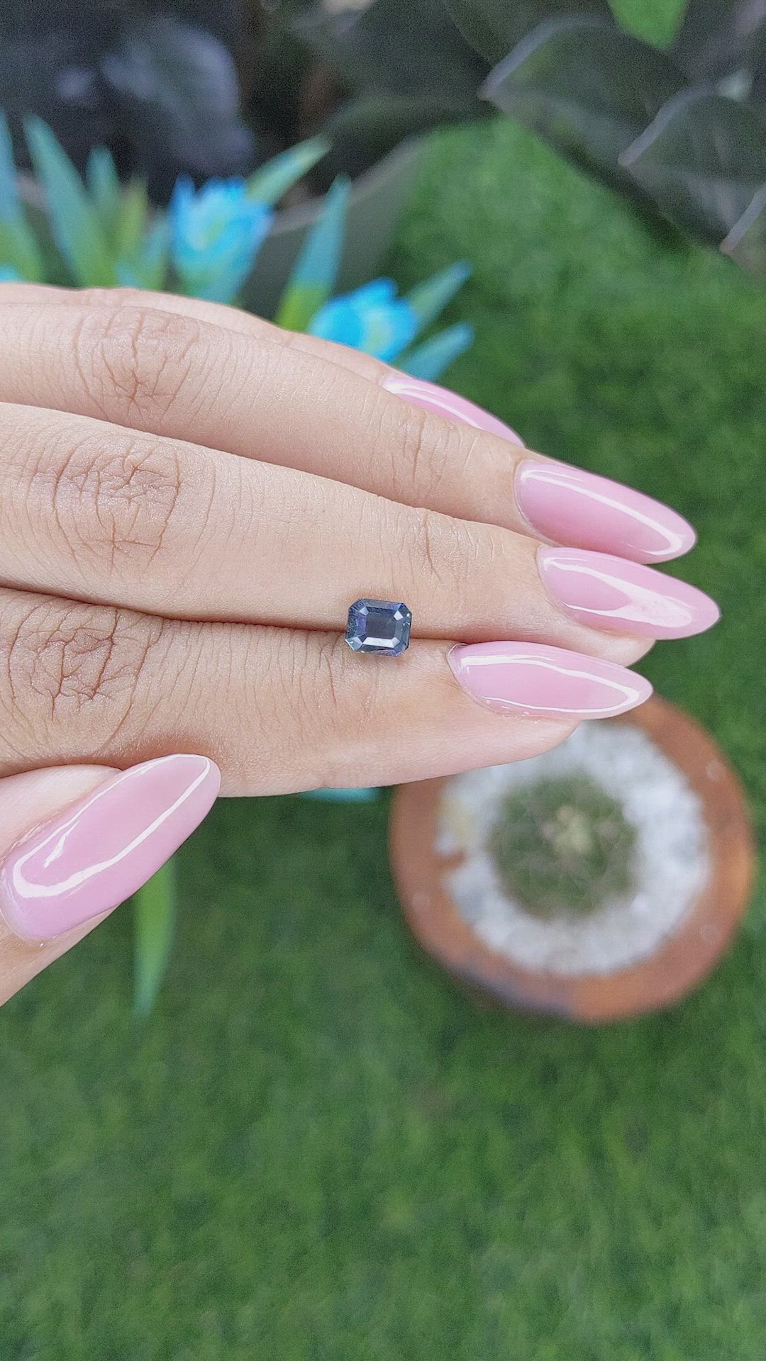 1.05 Ct. Greenish Blue Sapphire from Nigeria Size Video
