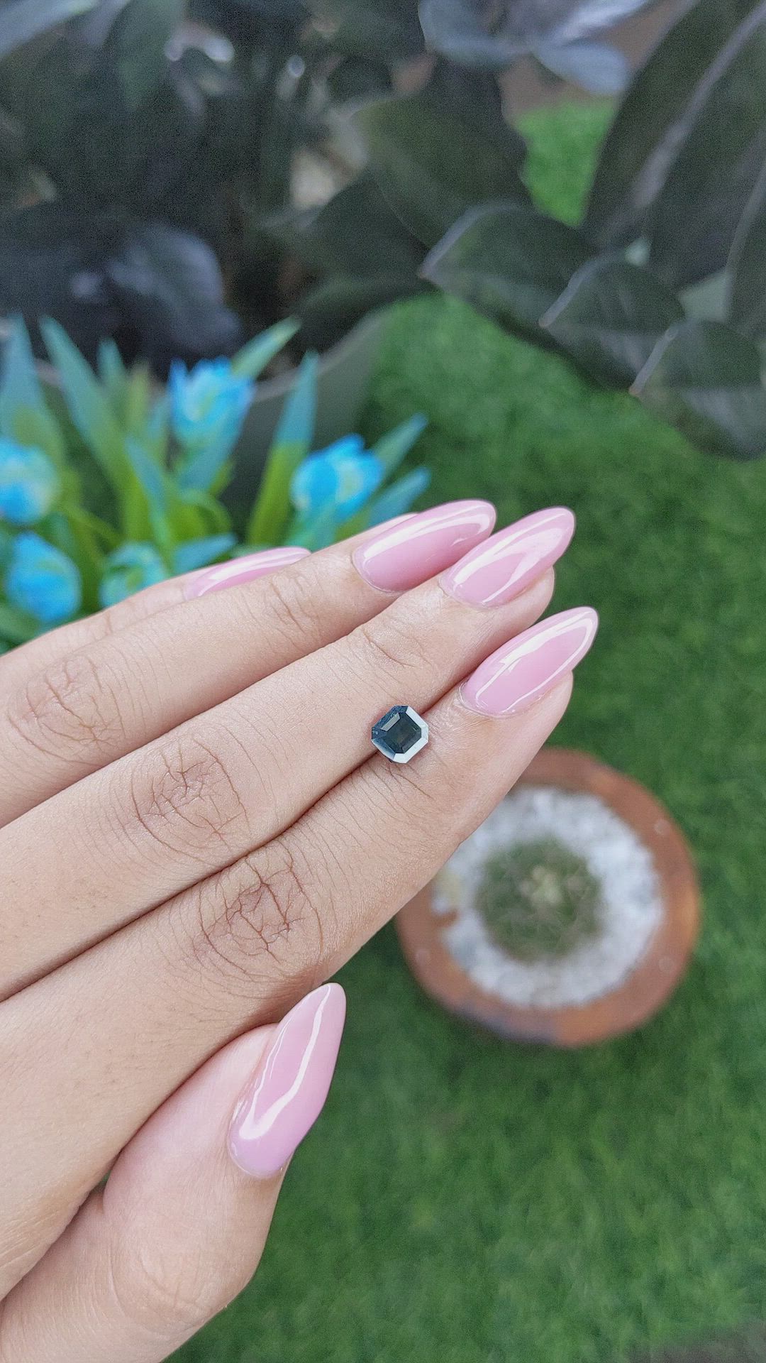 1.05 Ct. Bluish Green Sapphire from Nigeria Size Video