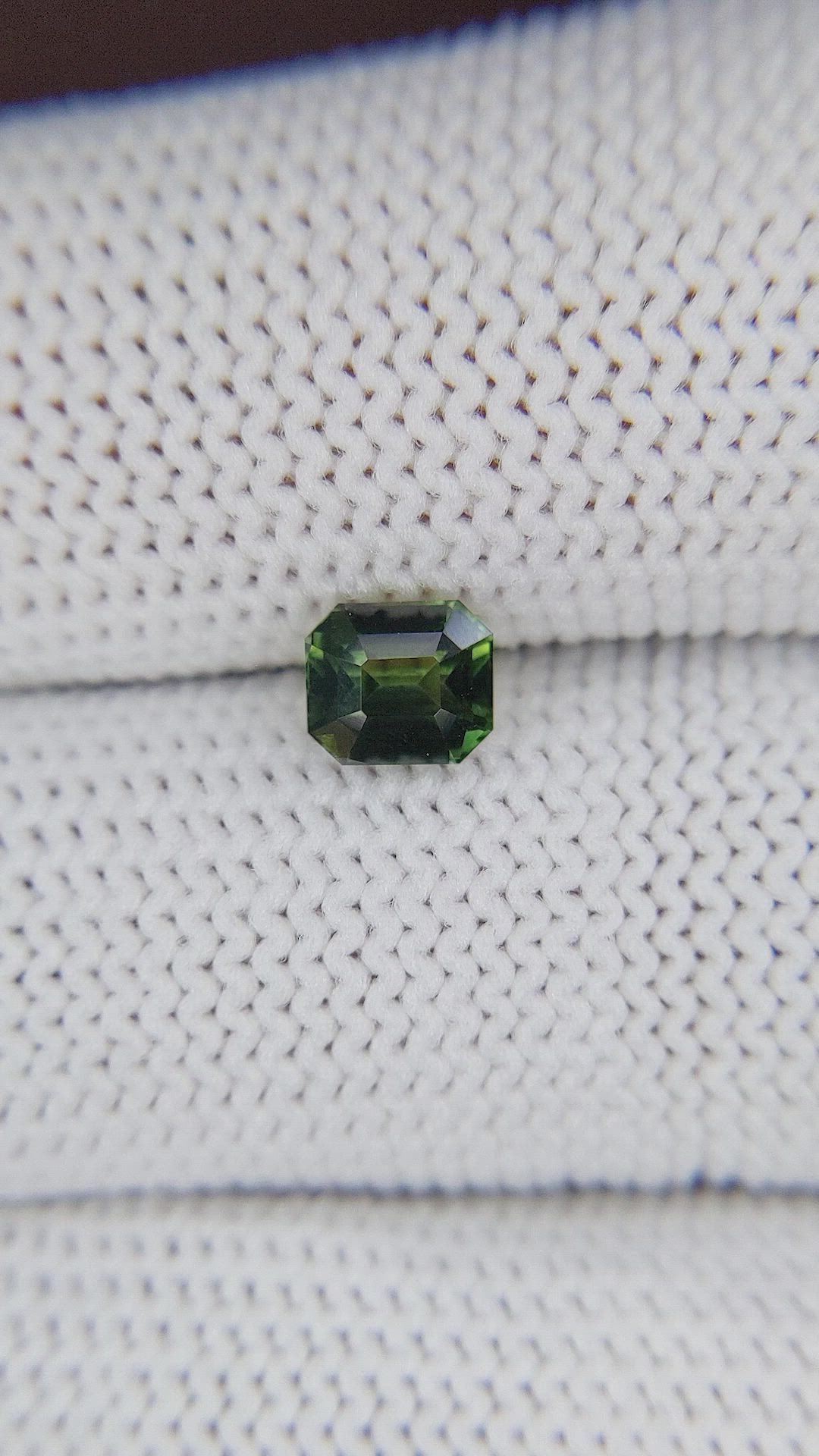 1.06 Ct. Yellowish Green Sapphire from Nigeria Size Video
