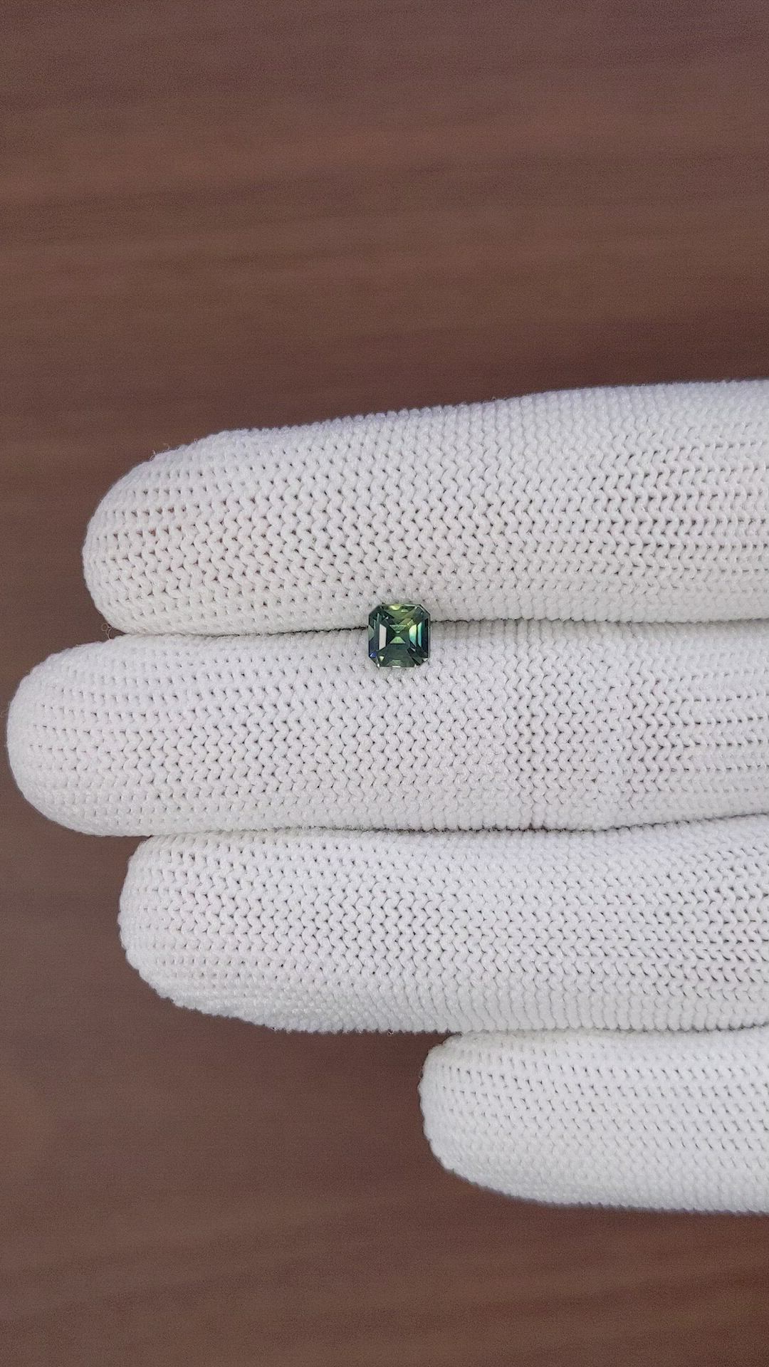 1.08 Ct. Yellowish Green Sapphire from Nigeria Size Video