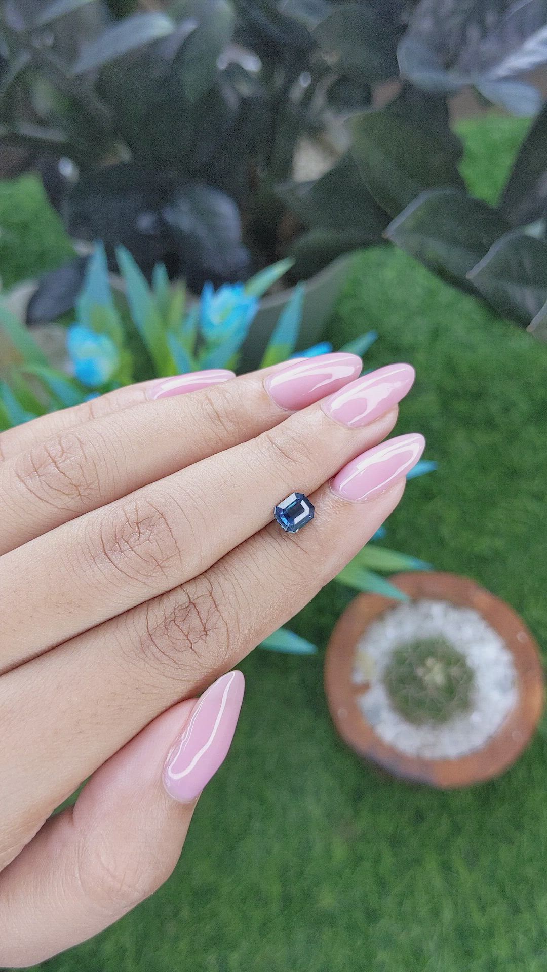 1.11 Ct. Greenish Blue Sapphire from Nigeria Size Video