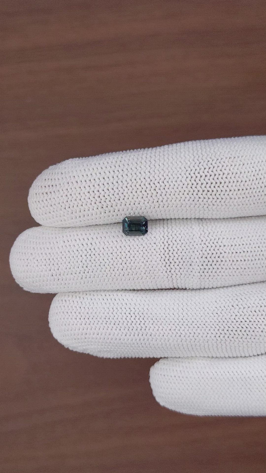 1.14 Ct. Bluish Green Sapphire from Nigeria Size Video
