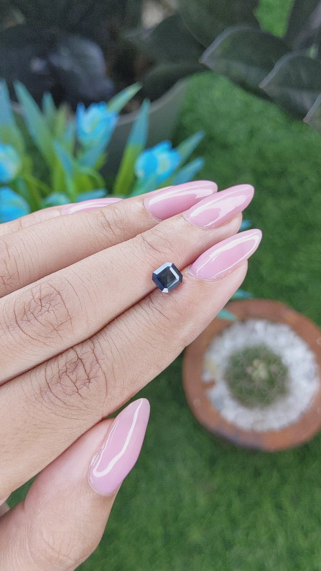 1.16 Ct. Greenish Blue Sapphire from Nigeria Size Video
