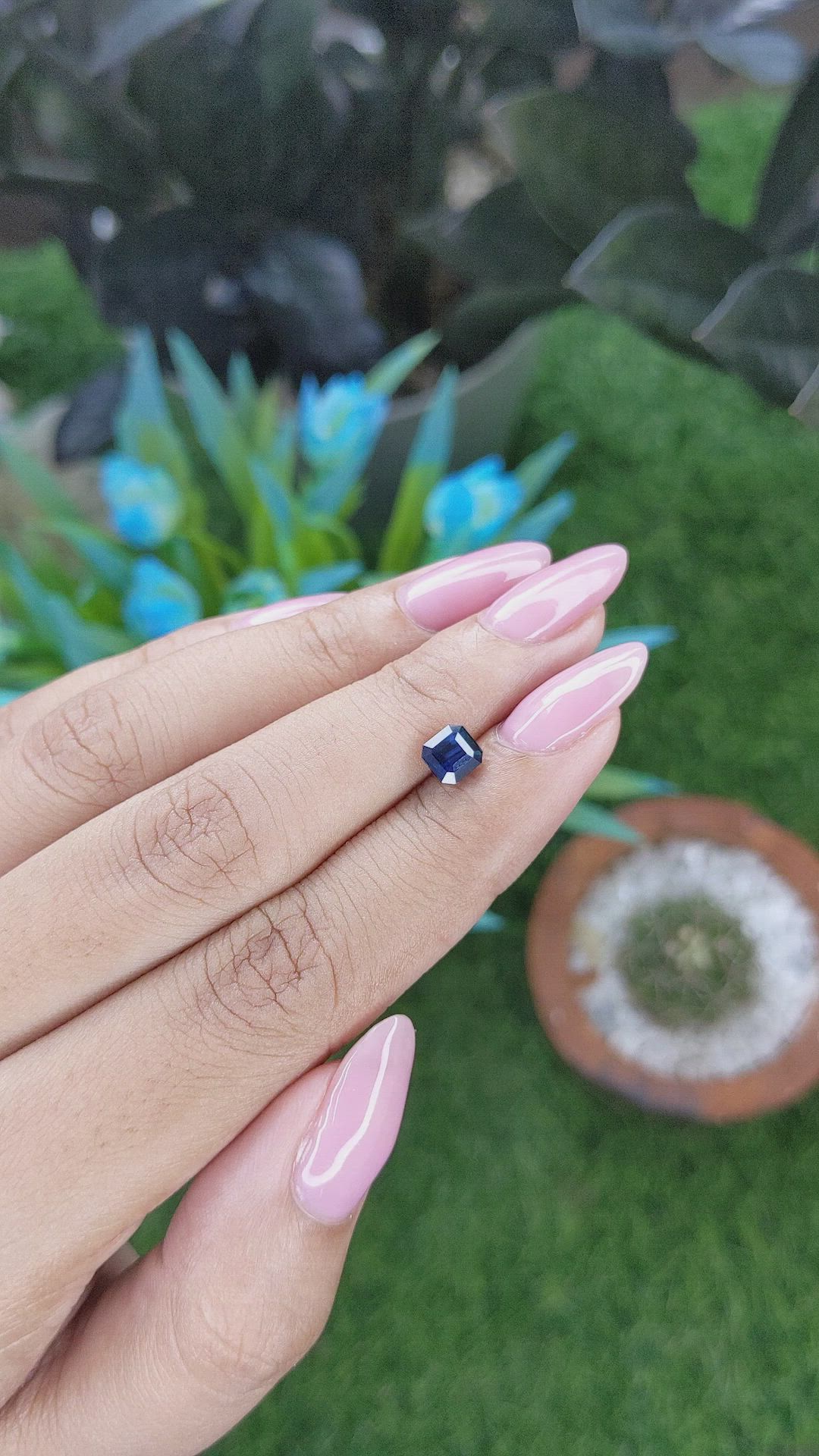 1.17 Ct. Greenish Blue Sapphire from Nigeria Size Video
