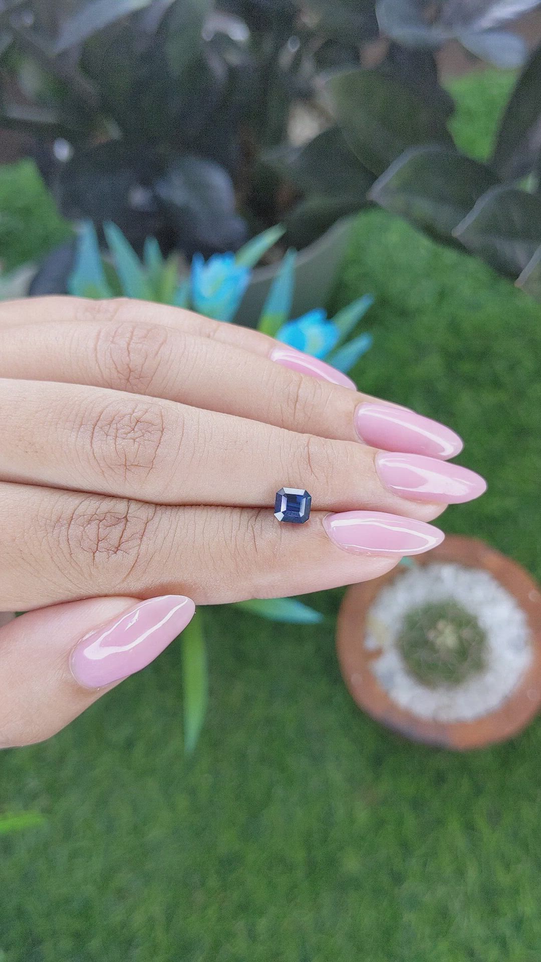 1.17 Ct. Greenish Blue Sapphire from Nigeria Size Video