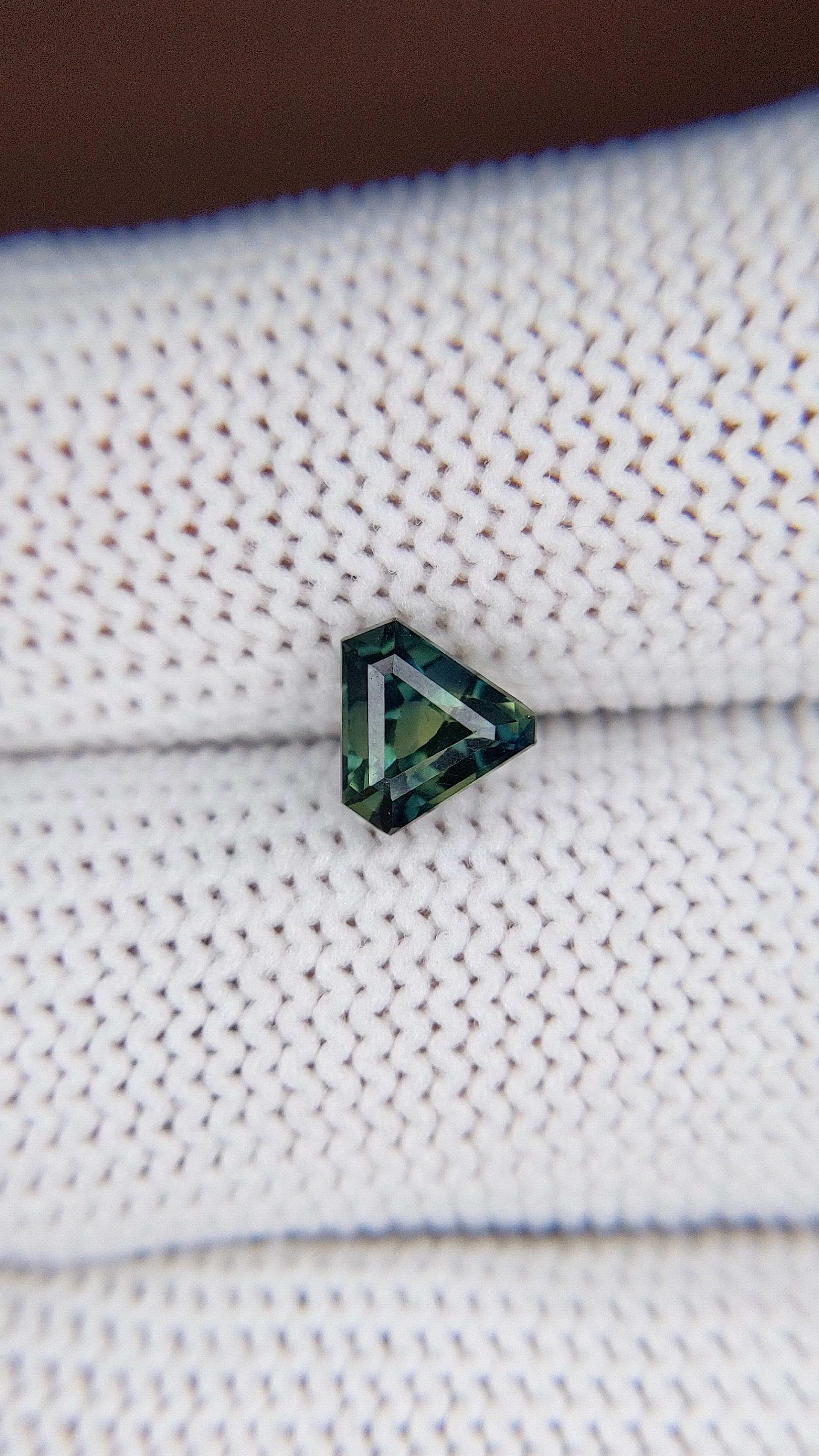 1.18 Ct. Bluish Green Sapphire from Nigeria Size Video