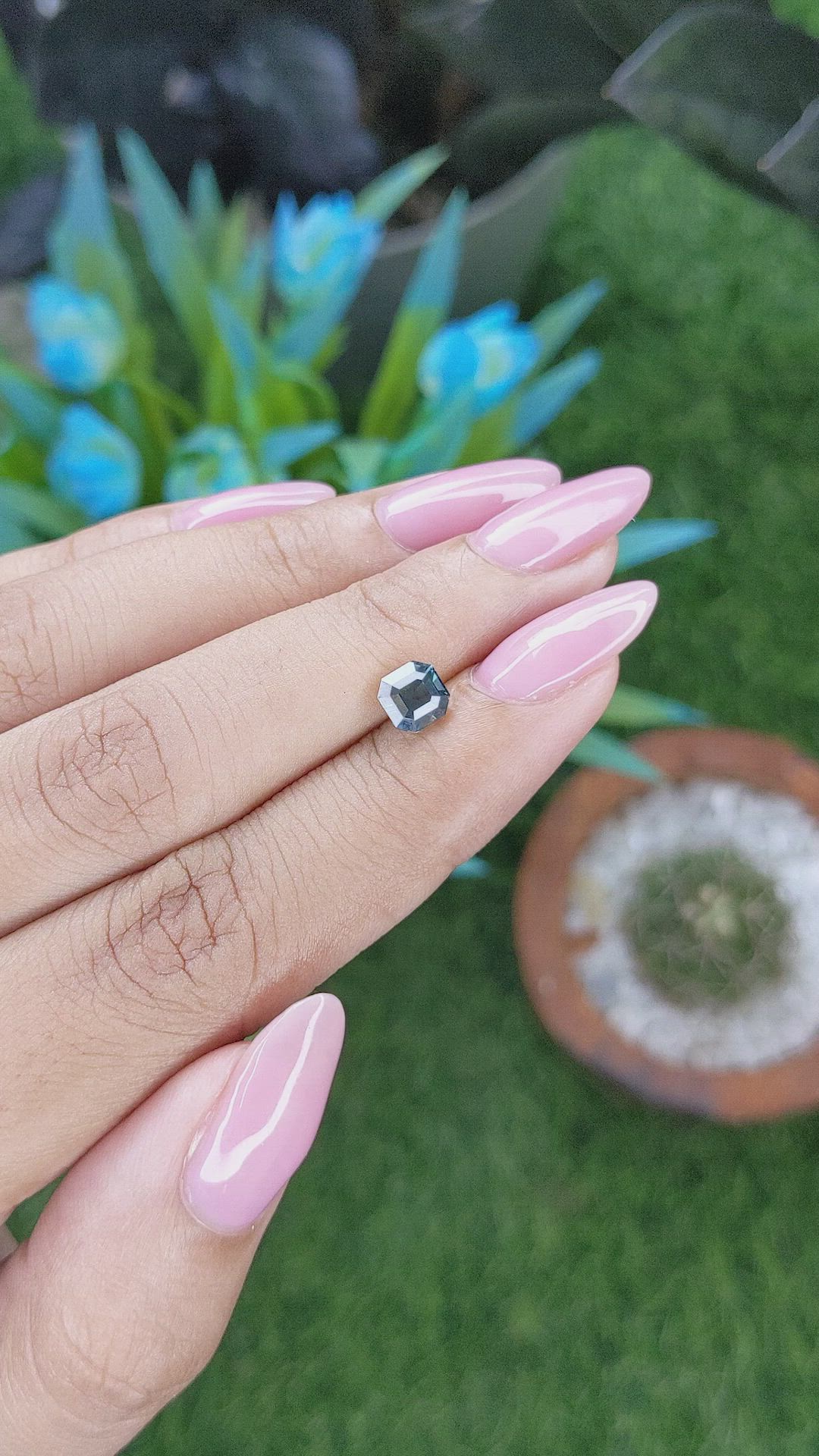 1.17 Ct. Bluish Green Sapphire from Nigeria Size Video