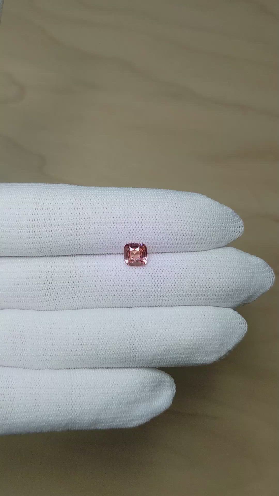 1.63 Ct. Padparadscha Sapphire from Ceylon (Sri Lanka) Size Video