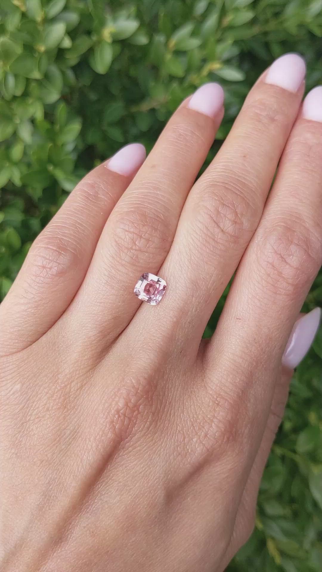 1.63 Ct. Padparadscha Sapphire from Ceylon (Sri Lanka) Size Video