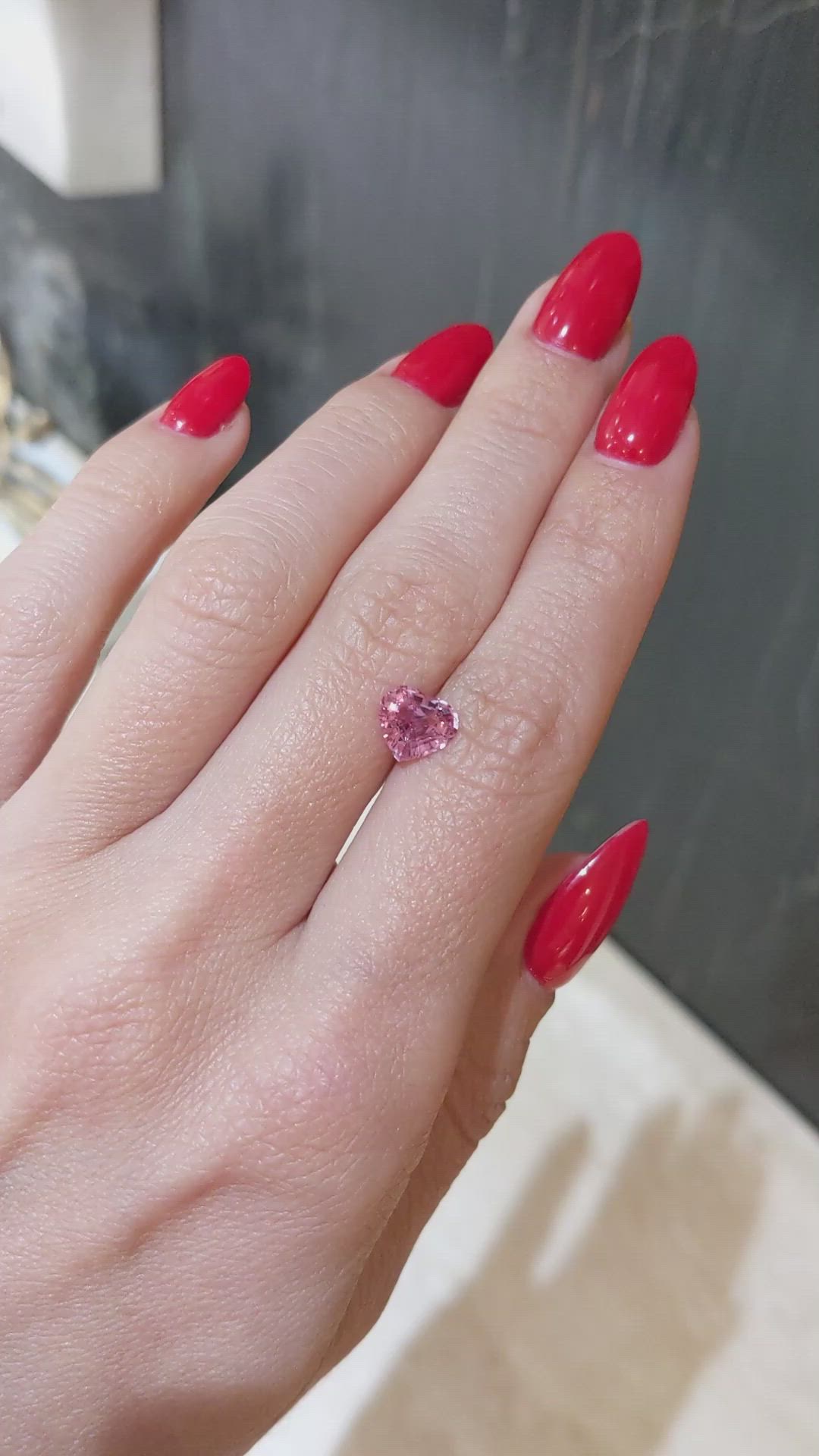 1.64 Ct. Padparadscha Sapphire from Madagascar Size Video