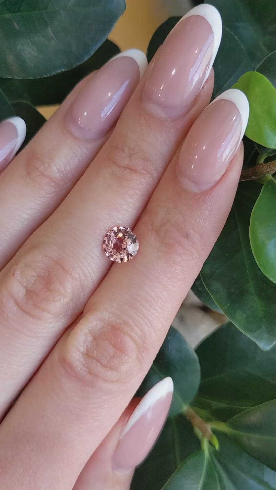 1.69 Ct. Padparadscha Sapphire from Ceylon (Sri Lanka) Size Video