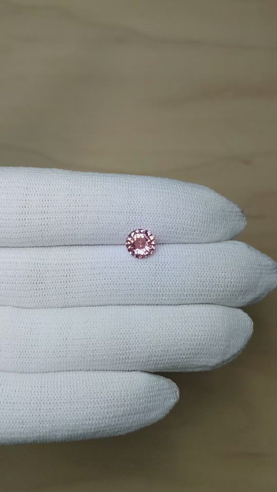 1.69 Ct. Padparadscha Sapphire from Ceylon (Sri Lanka) Size Video