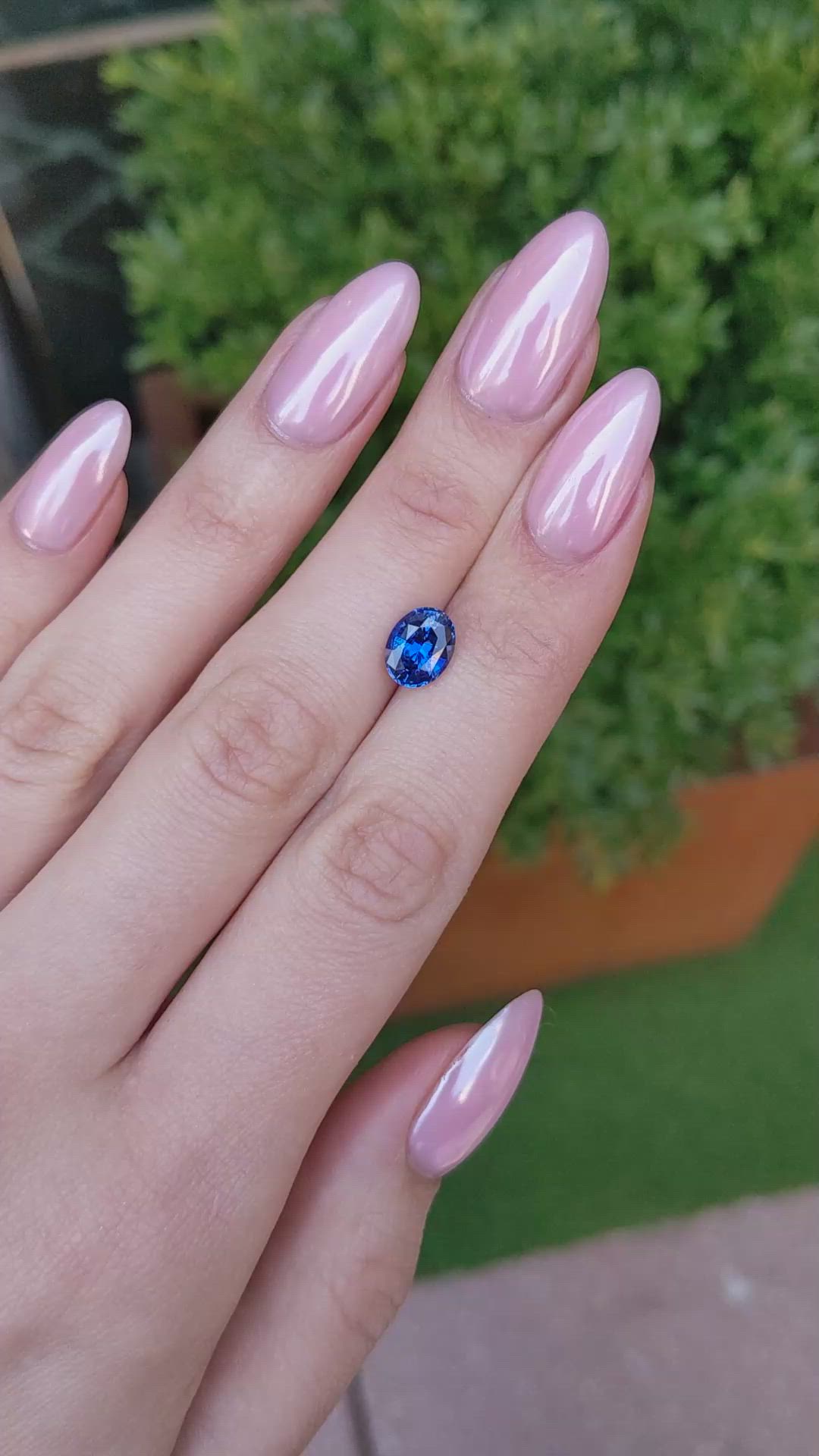 2.22 Ct. Blue Sapphire from Ceylon (Sri Lanka) Size Video