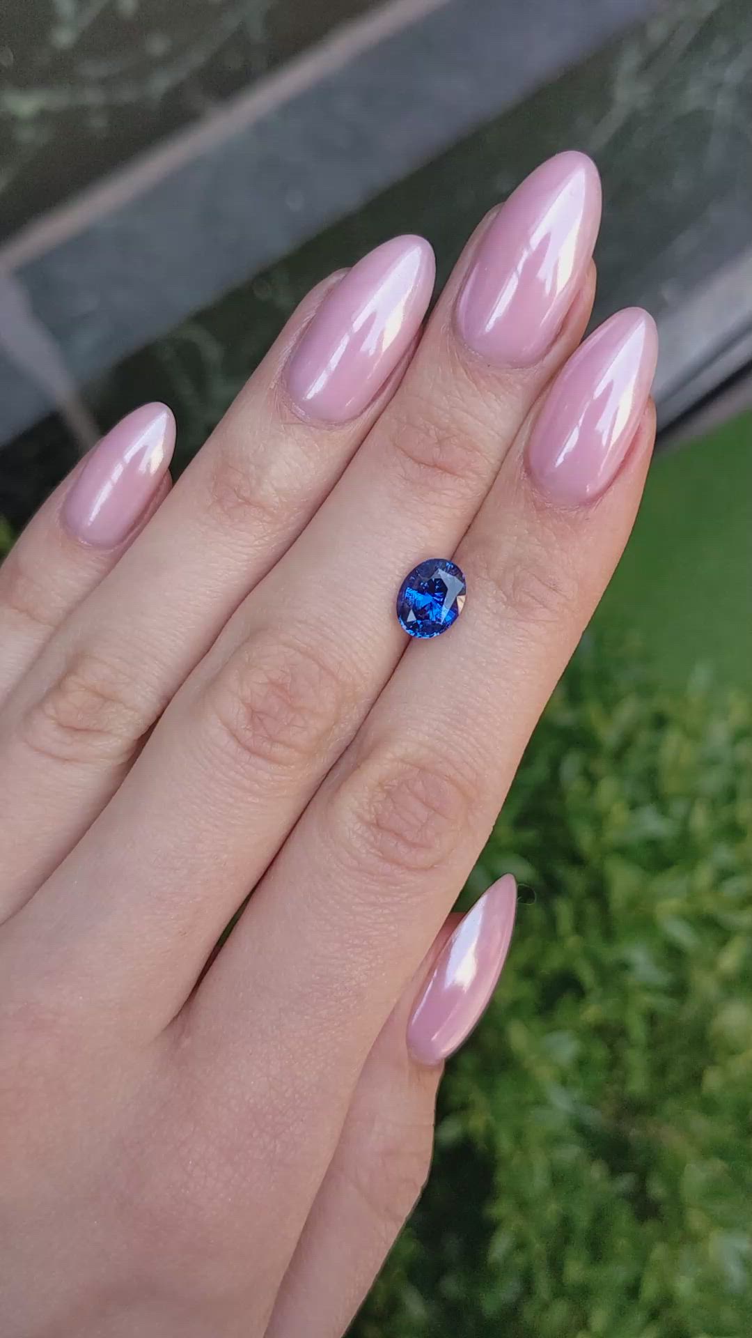 2.22 Ct. Blue Sapphire from Ceylon (Sri Lanka) Size Video