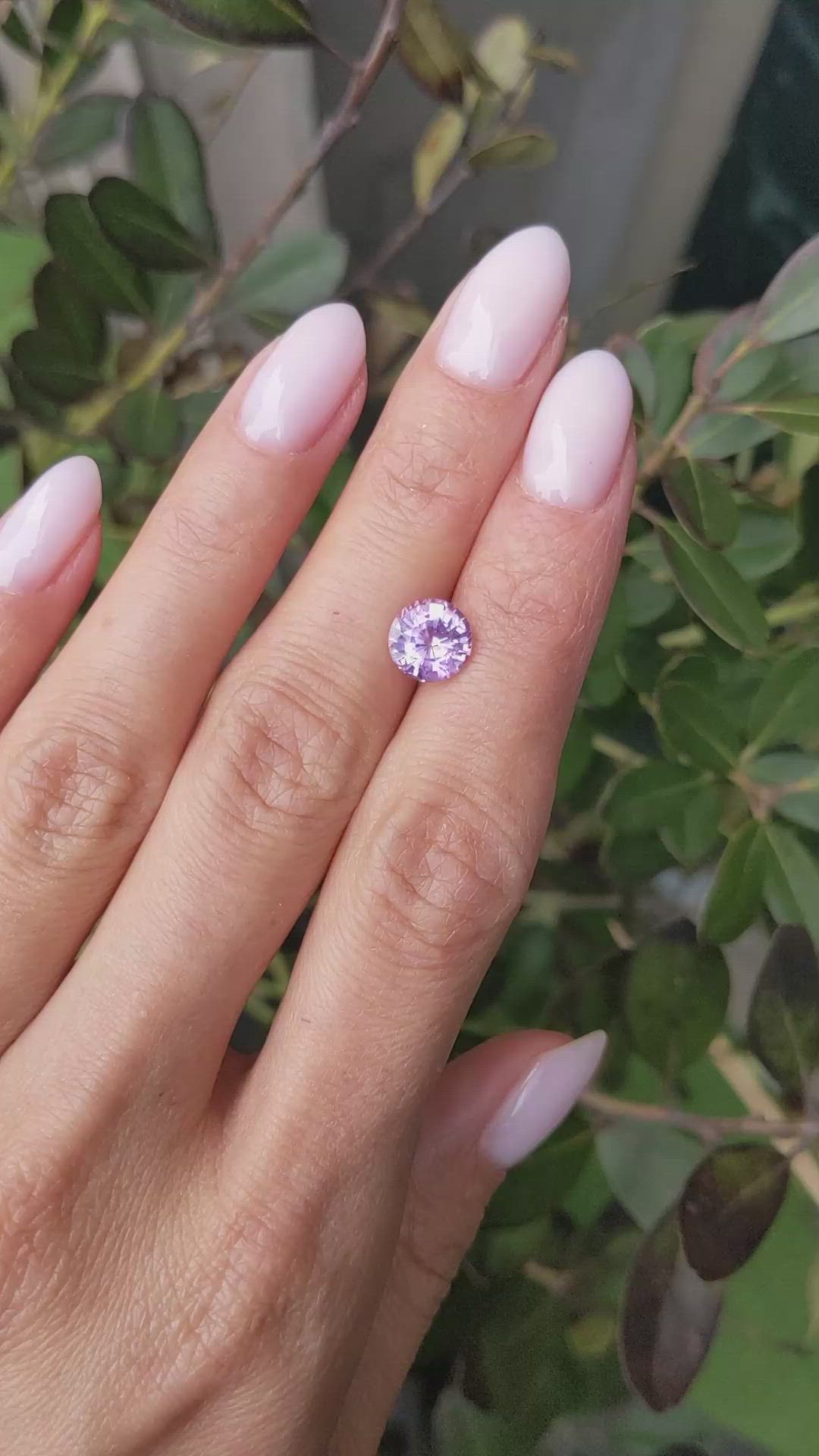 2.08 Ct. Purplish Pink Sapphire from Ceylon (Sri Lanka) Size Video