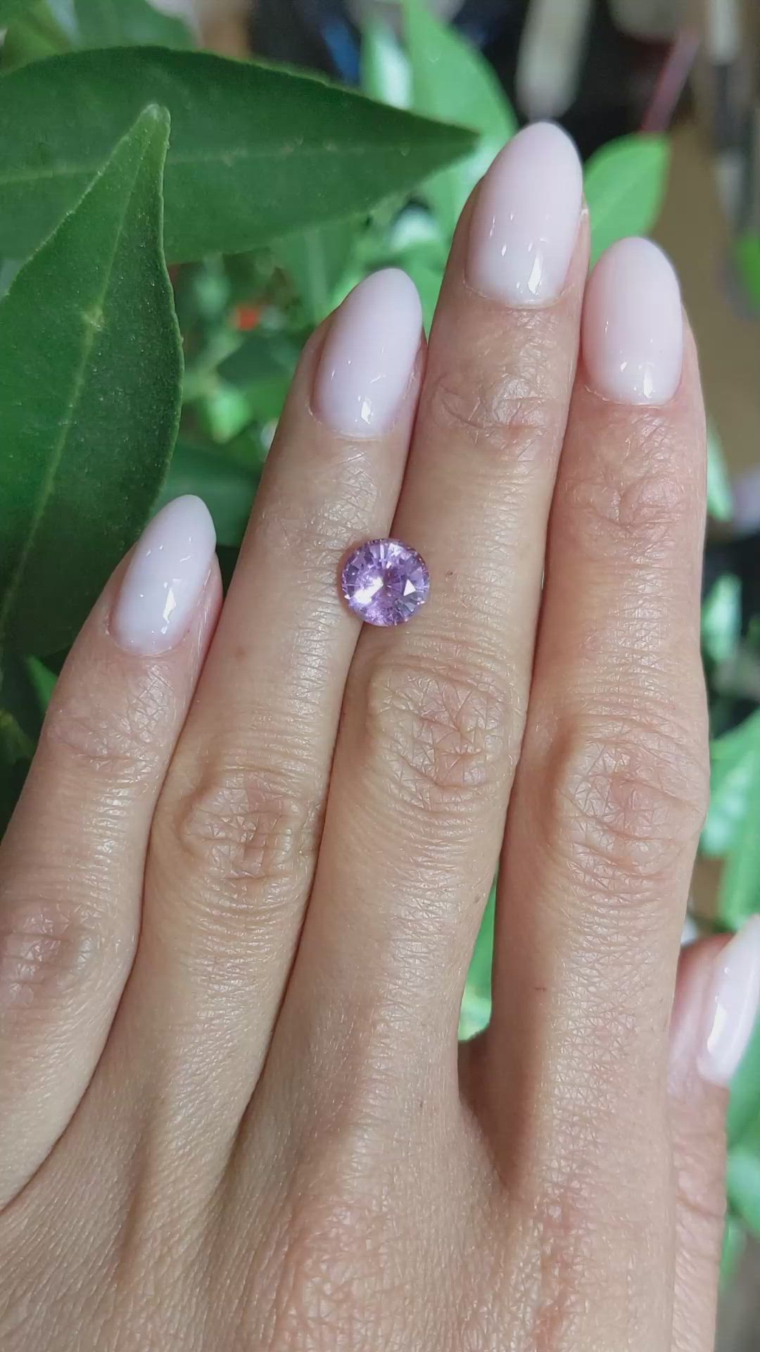2.08 Ct. Purplish Pink Sapphire from Ceylon (Sri Lanka) Size Video