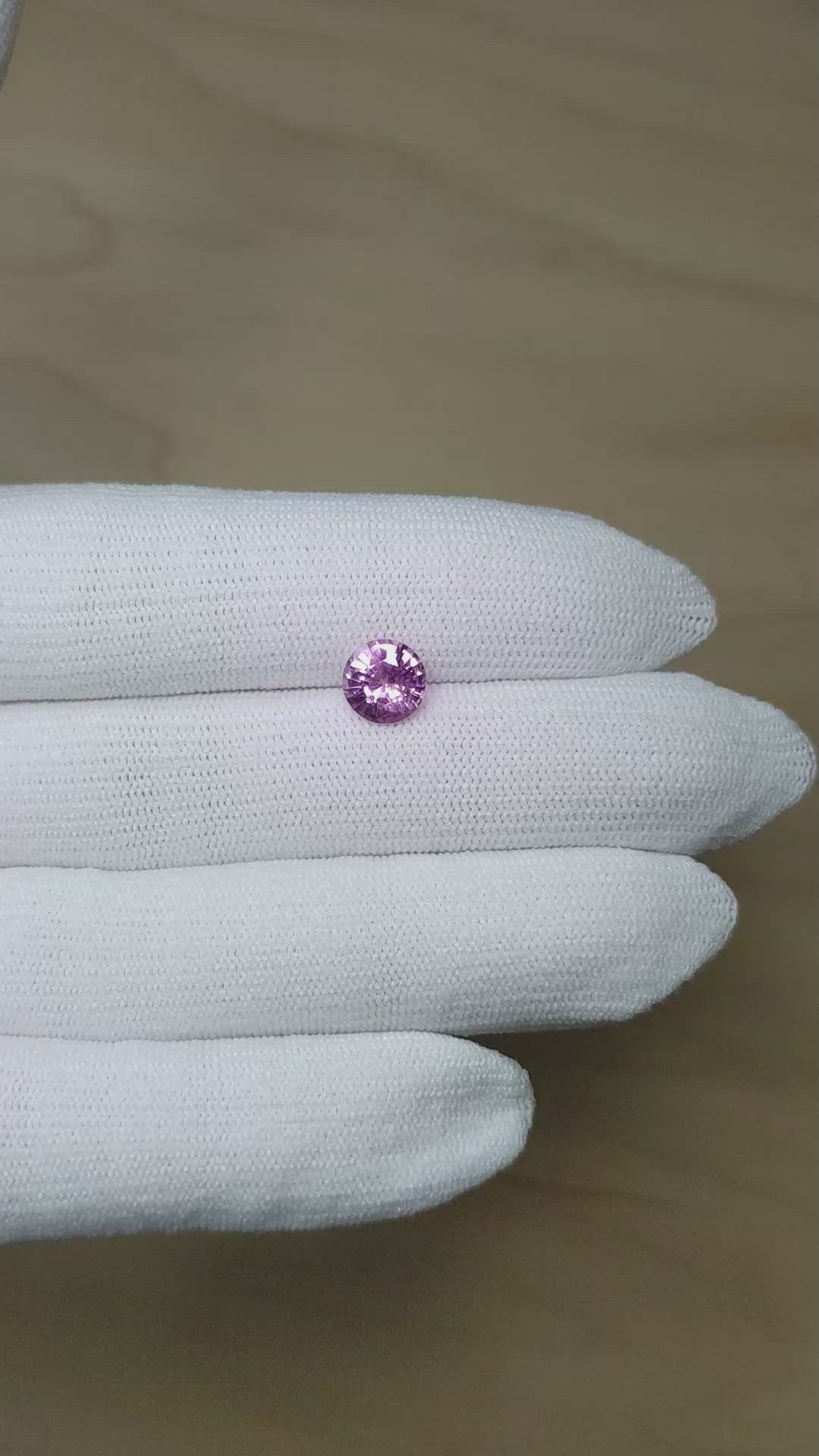 2.08 Ct. Purplish Pink Sapphire from Ceylon (Sri Lanka) Size Video