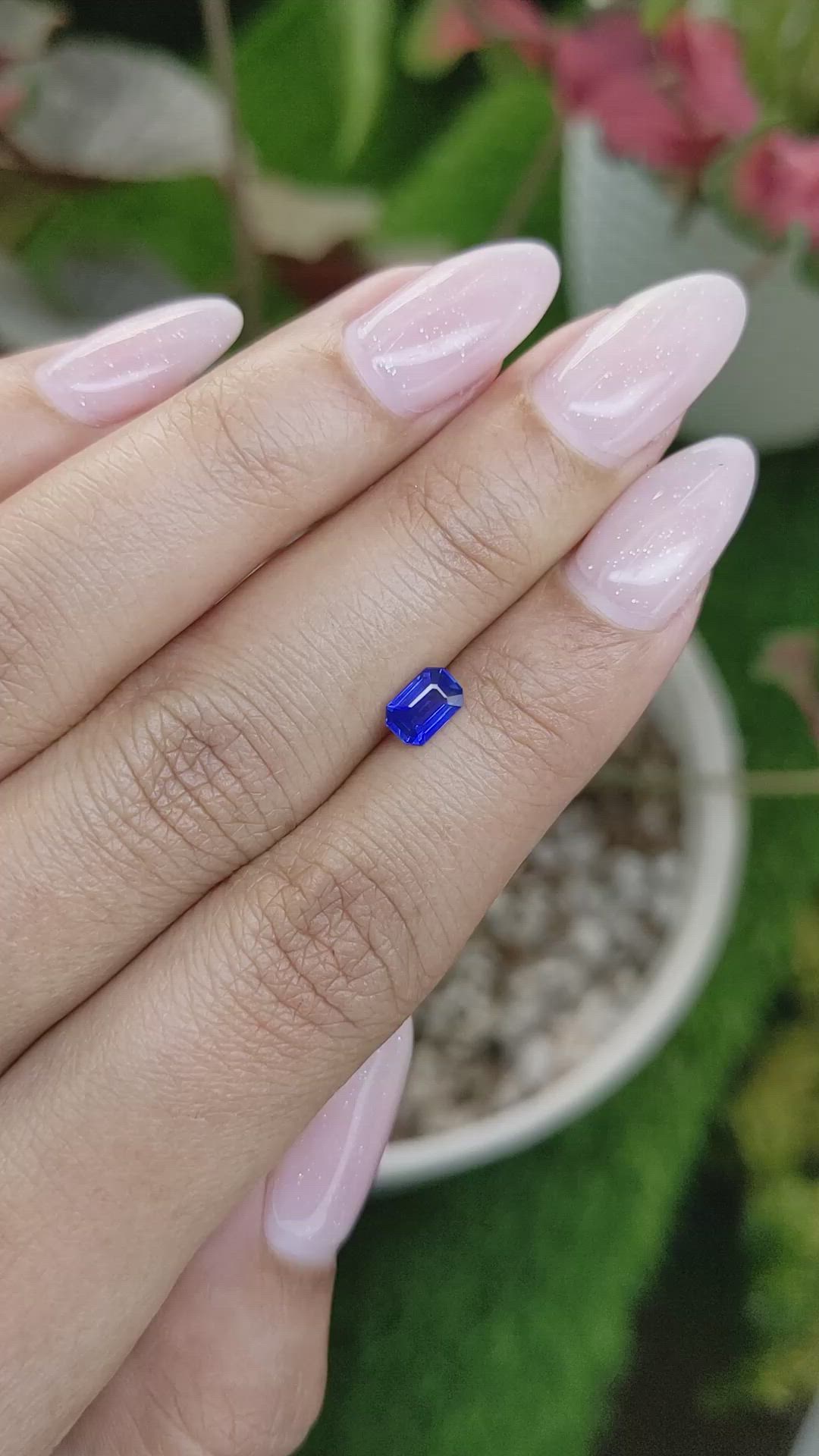 0.60 Ct. Blue Sapphire from Ceylon (Sri Lanka) Size Video