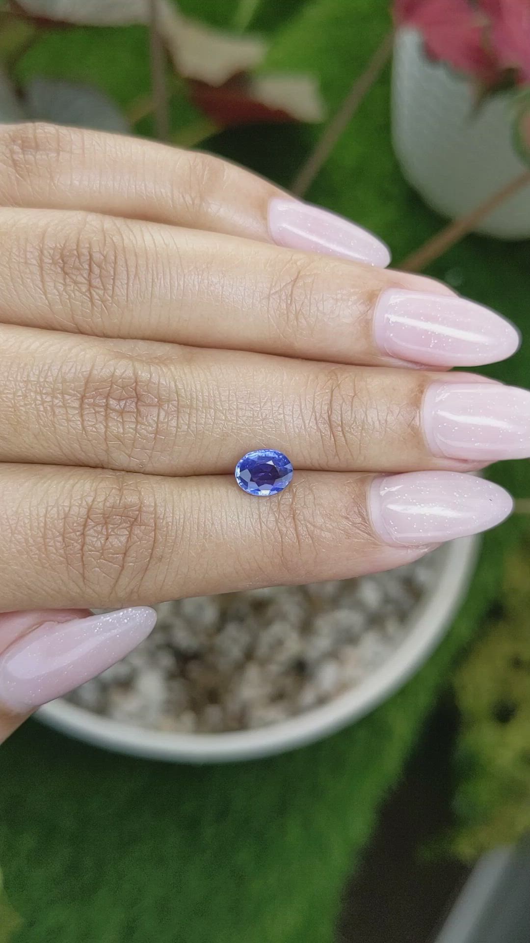 1.01 Ct. Blue Sapphire from Ceylon (Sri Lanka) Size Video