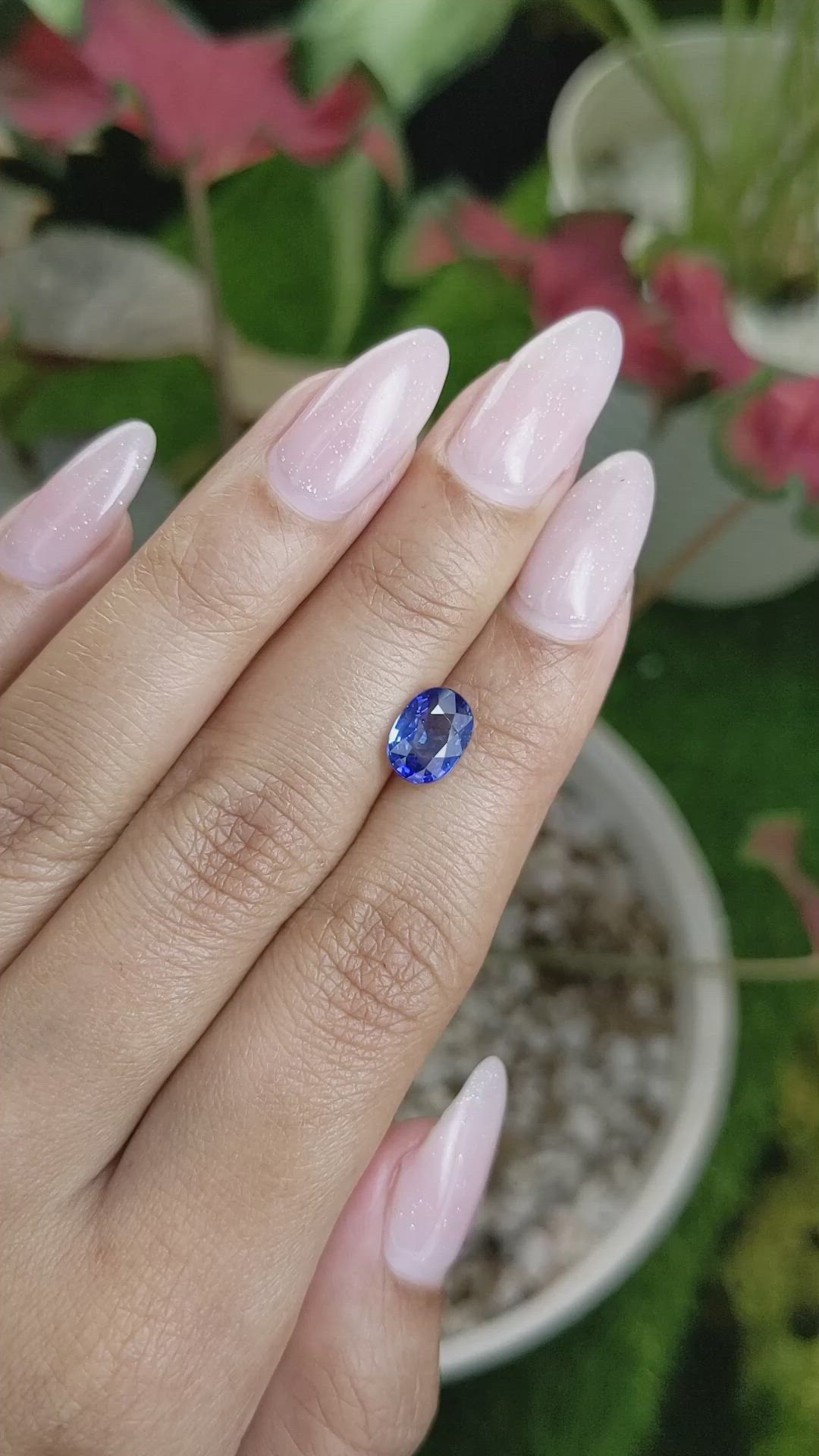 2.15 Ct. Blue Sapphire from Ceylon (Sri Lanka) Size Video