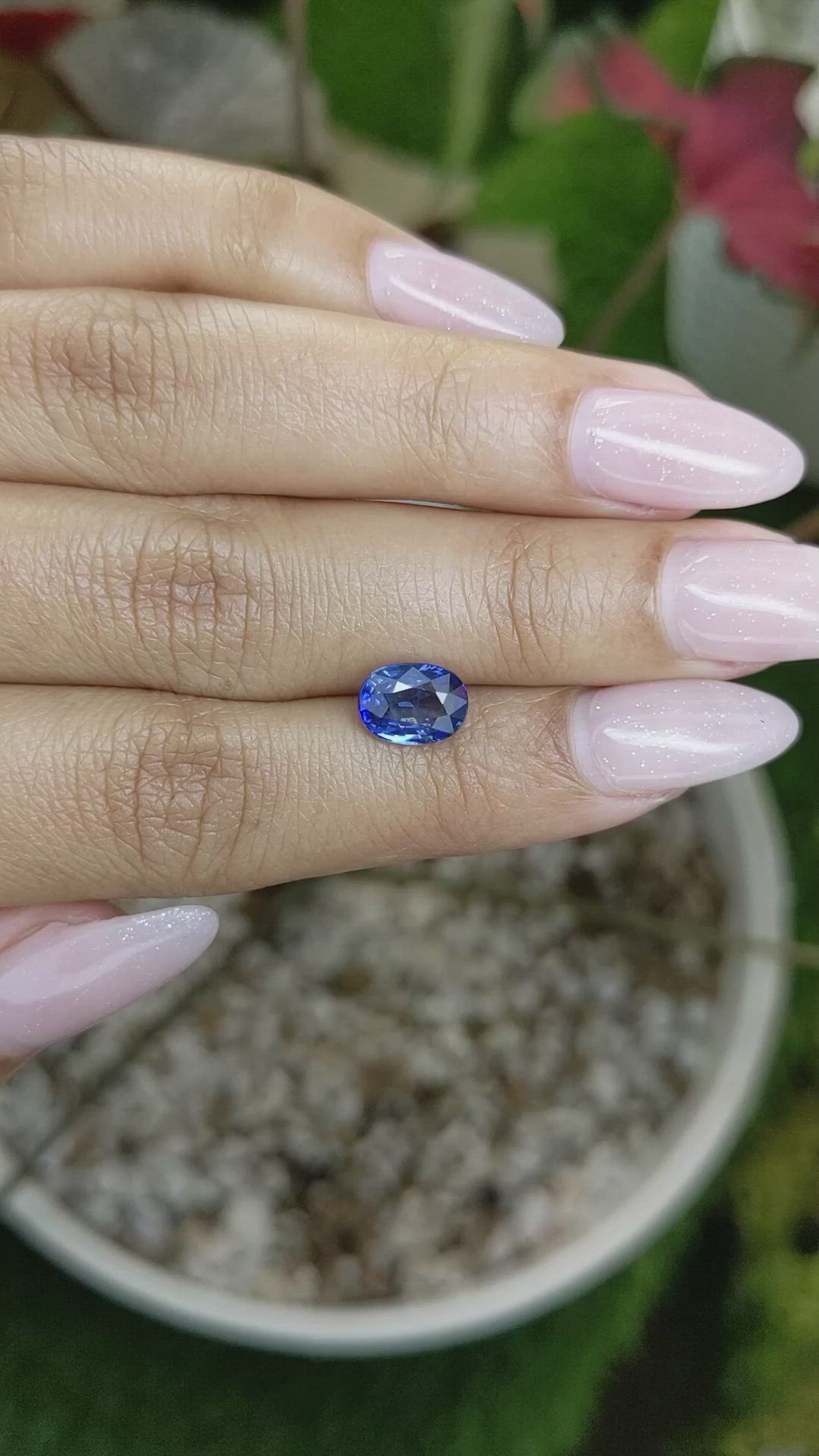 2.15 Ct. Blue Sapphire from Ceylon (Sri Lanka) Size Video