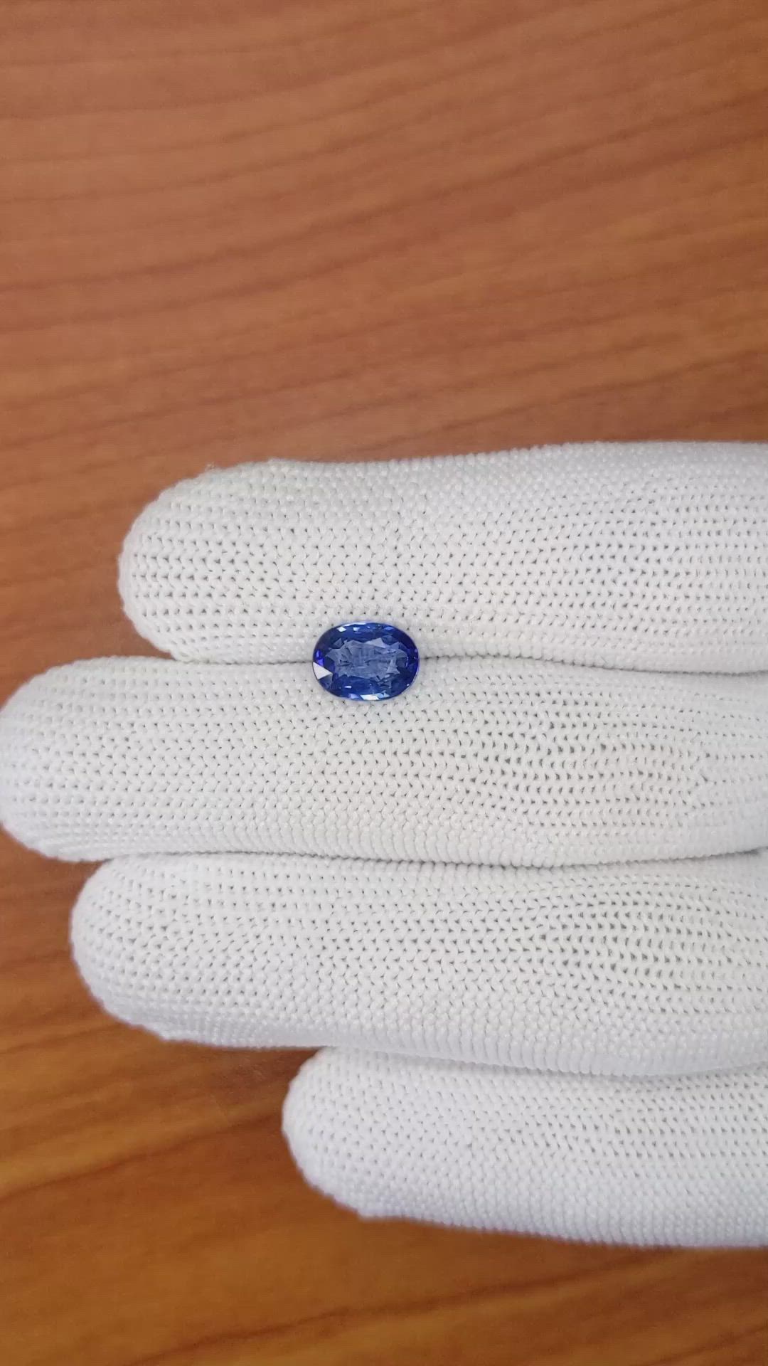 2.15 Ct. Blue Sapphire from Ceylon (Sri Lanka) Size Video