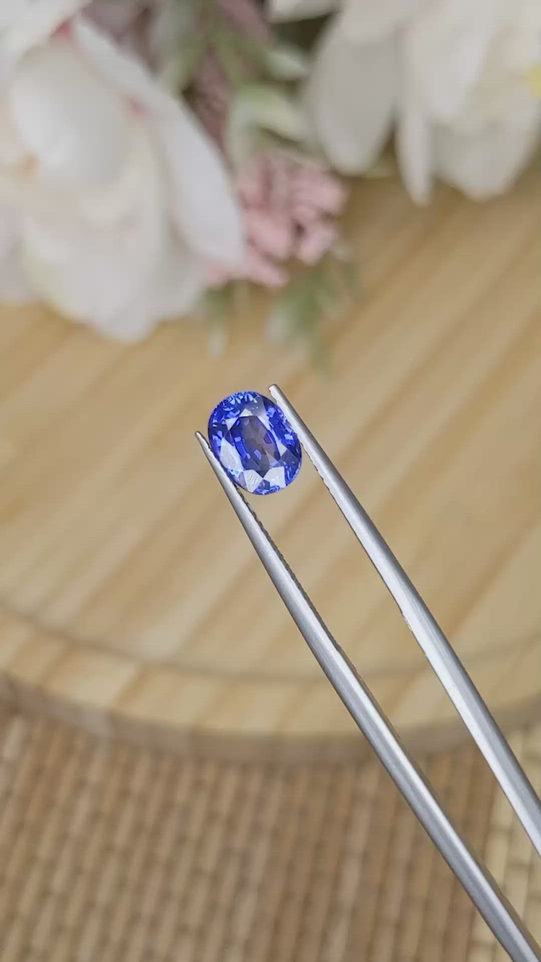 2.03 Ct. Blue Sapphire from Ceylon (Sri Lanka) Size Video
