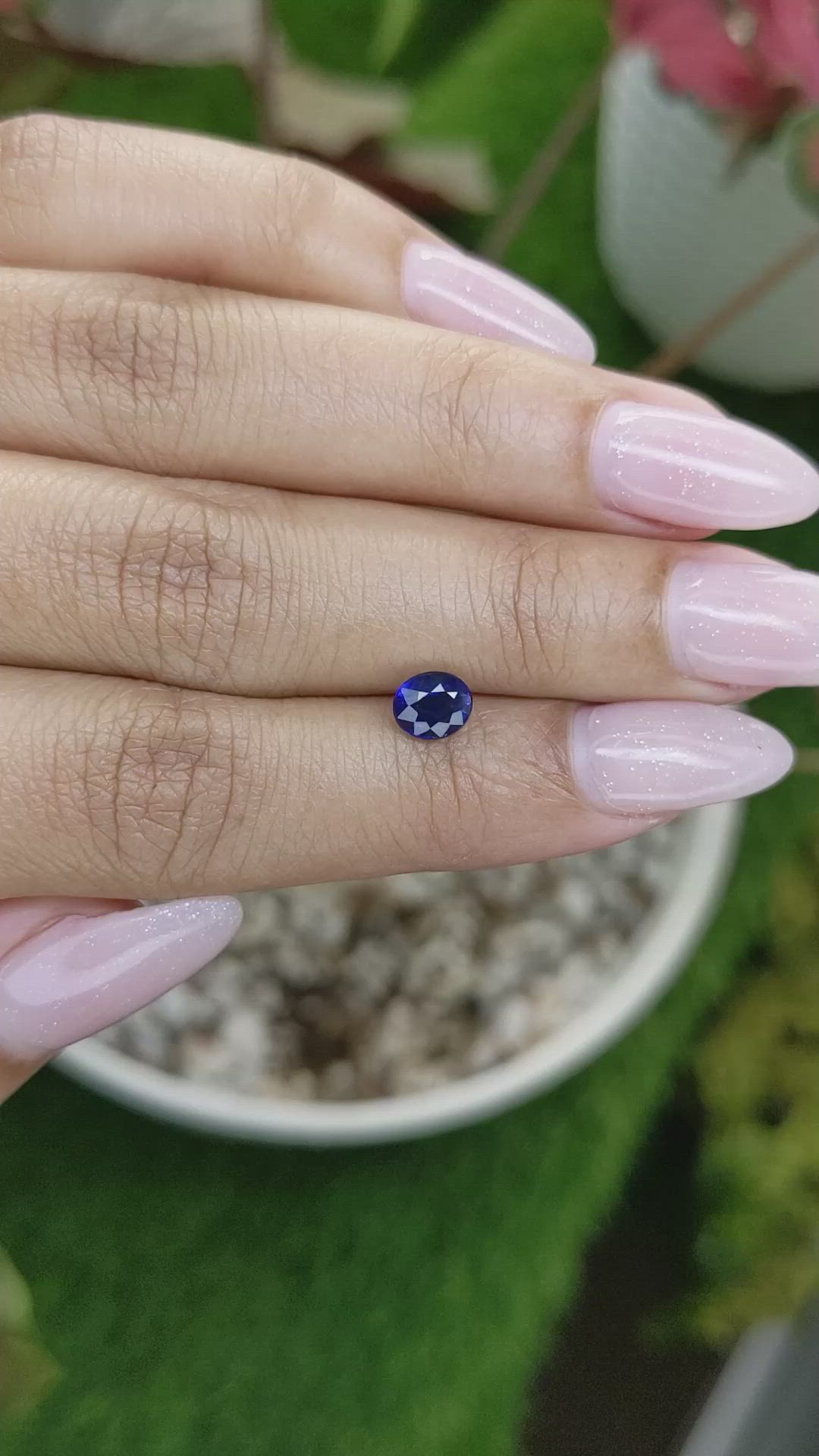 1.04 Ct. Blue Sapphire from Ceylon (Sri Lanka) Size Video