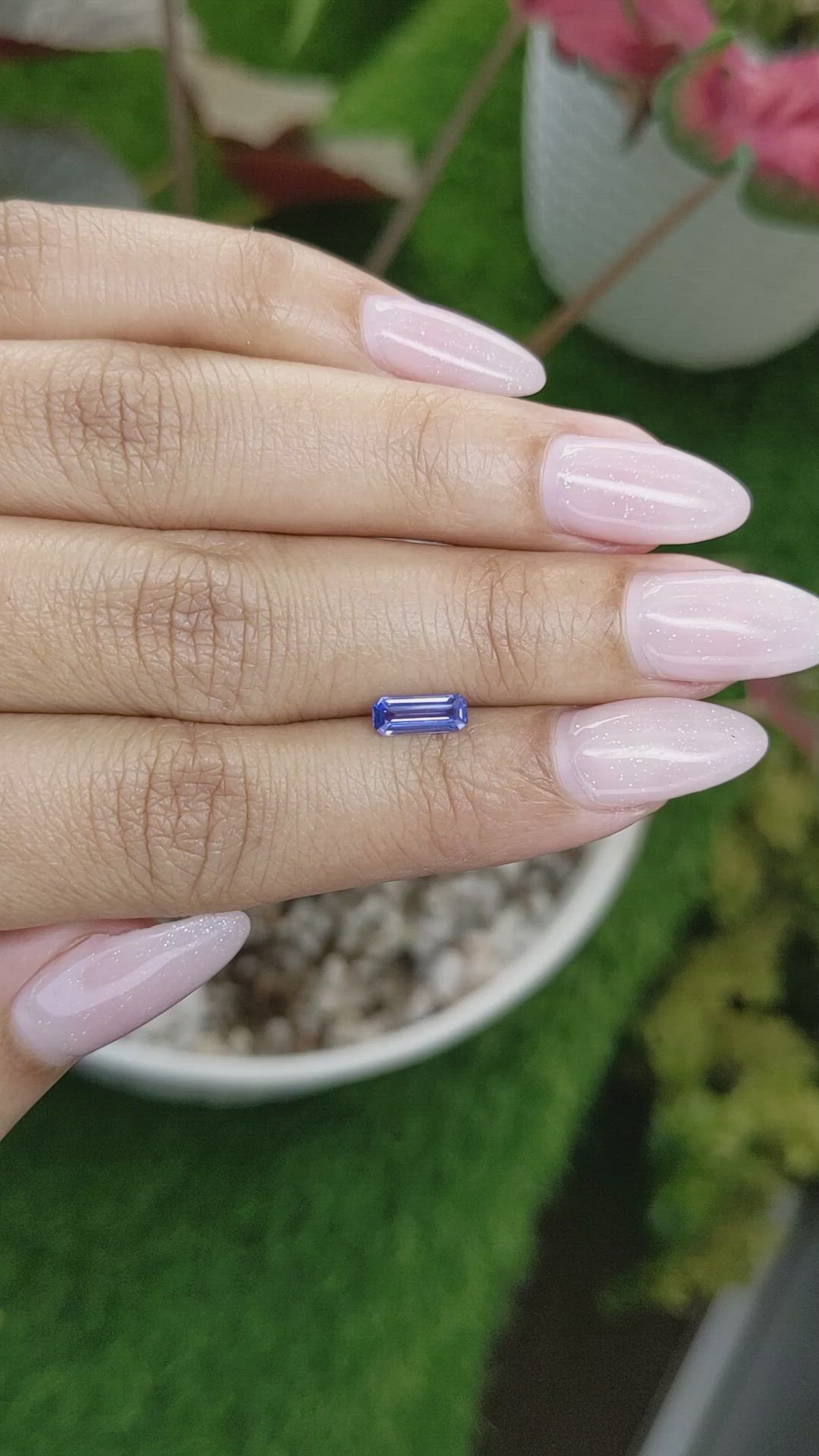 0.62 Ct. Blue Sapphire from Ceylon (Sri Lanka) Size Video