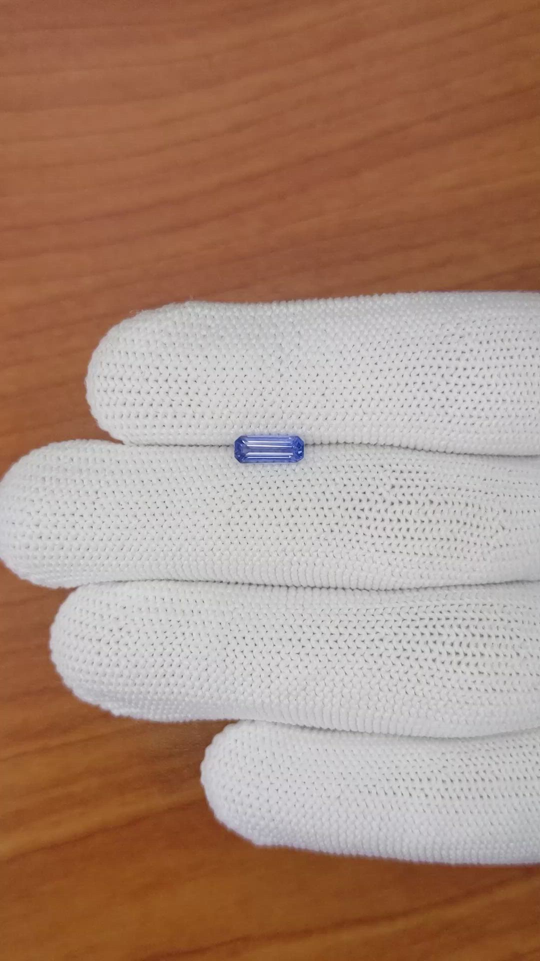 0.62 Ct. Blue Sapphire from Ceylon (Sri Lanka) Size Video