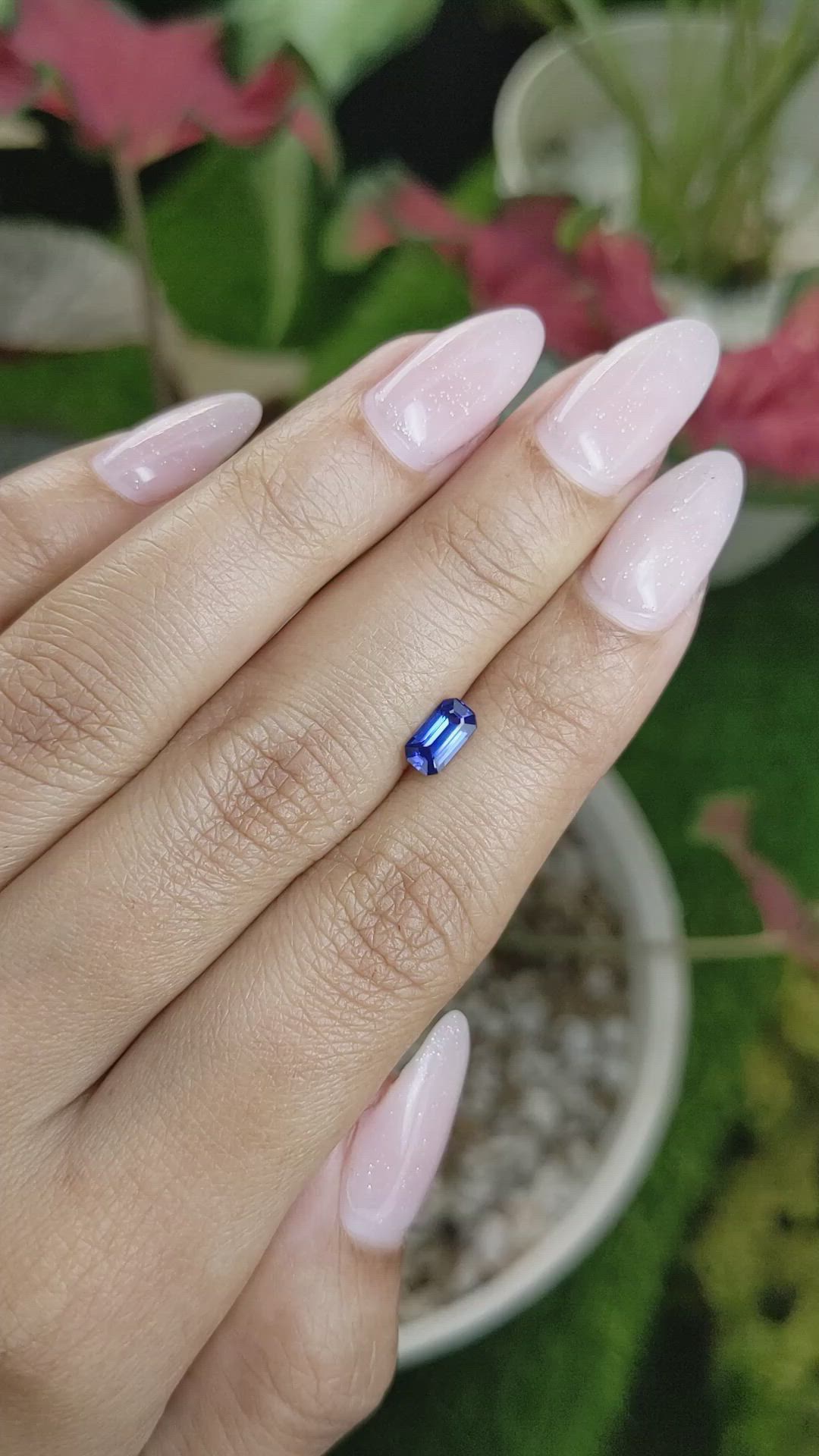 0.73 Ct. Blue Sapphire from Ceylon (Sri Lanka) Size Video