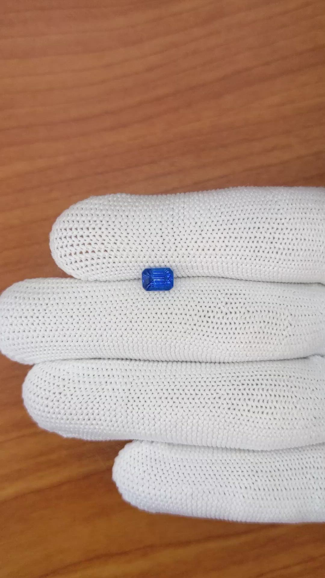 1.05 Ct. Blue Sapphire from Ceylon (Sri Lanka) Size Video