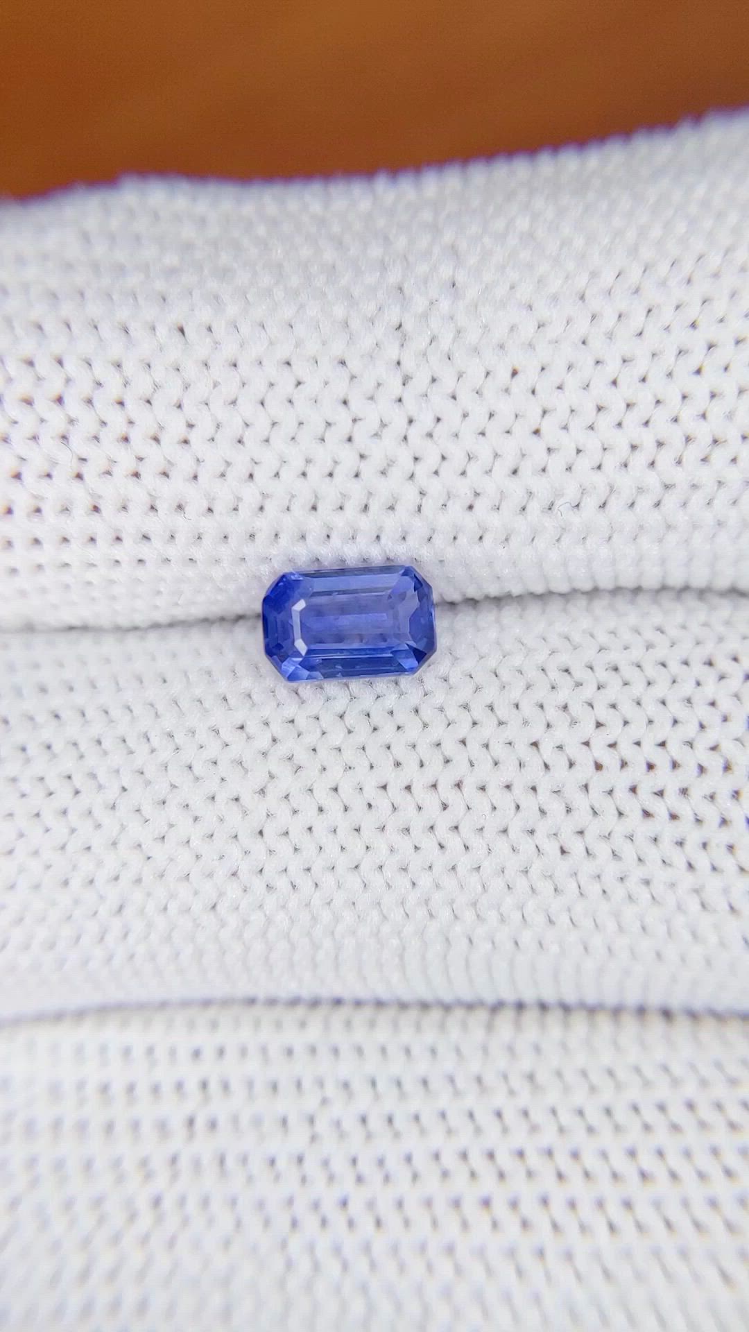 0.84 Ct. Blue Sapphire from Ceylon (Sri Lanka) Size Video