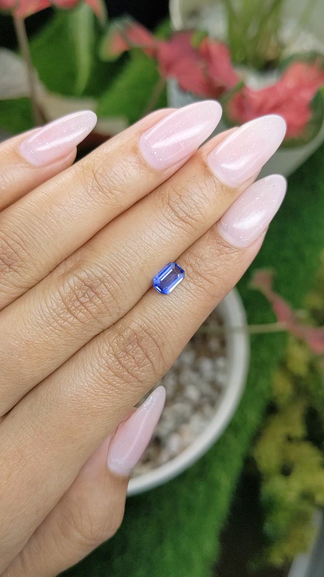 0.84 Ct. Blue Sapphire from Ceylon (Sri Lanka) Size Video