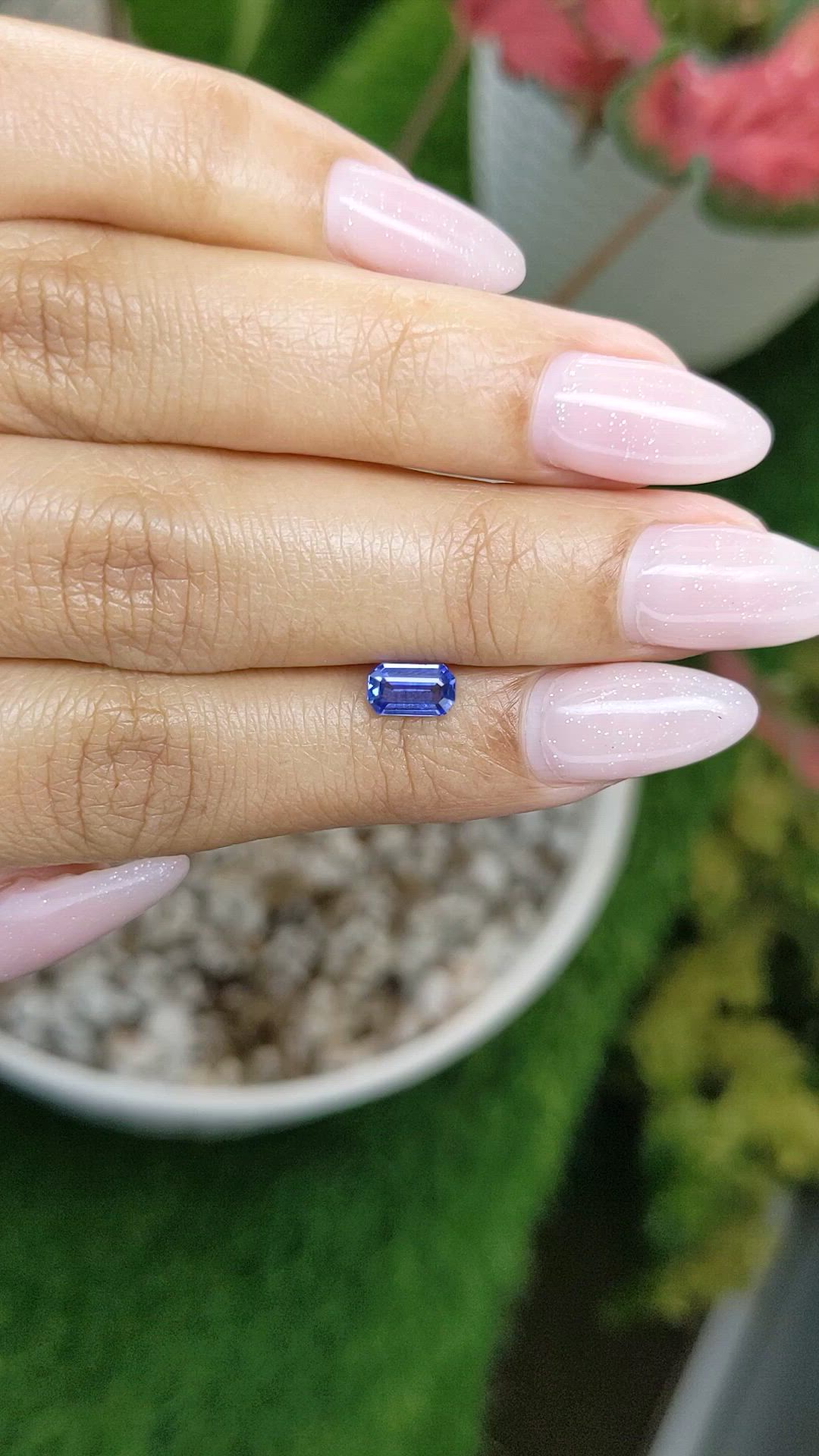 0.61 Ct. Blue Sapphire from Ceylon (Sri Lanka) Size Video