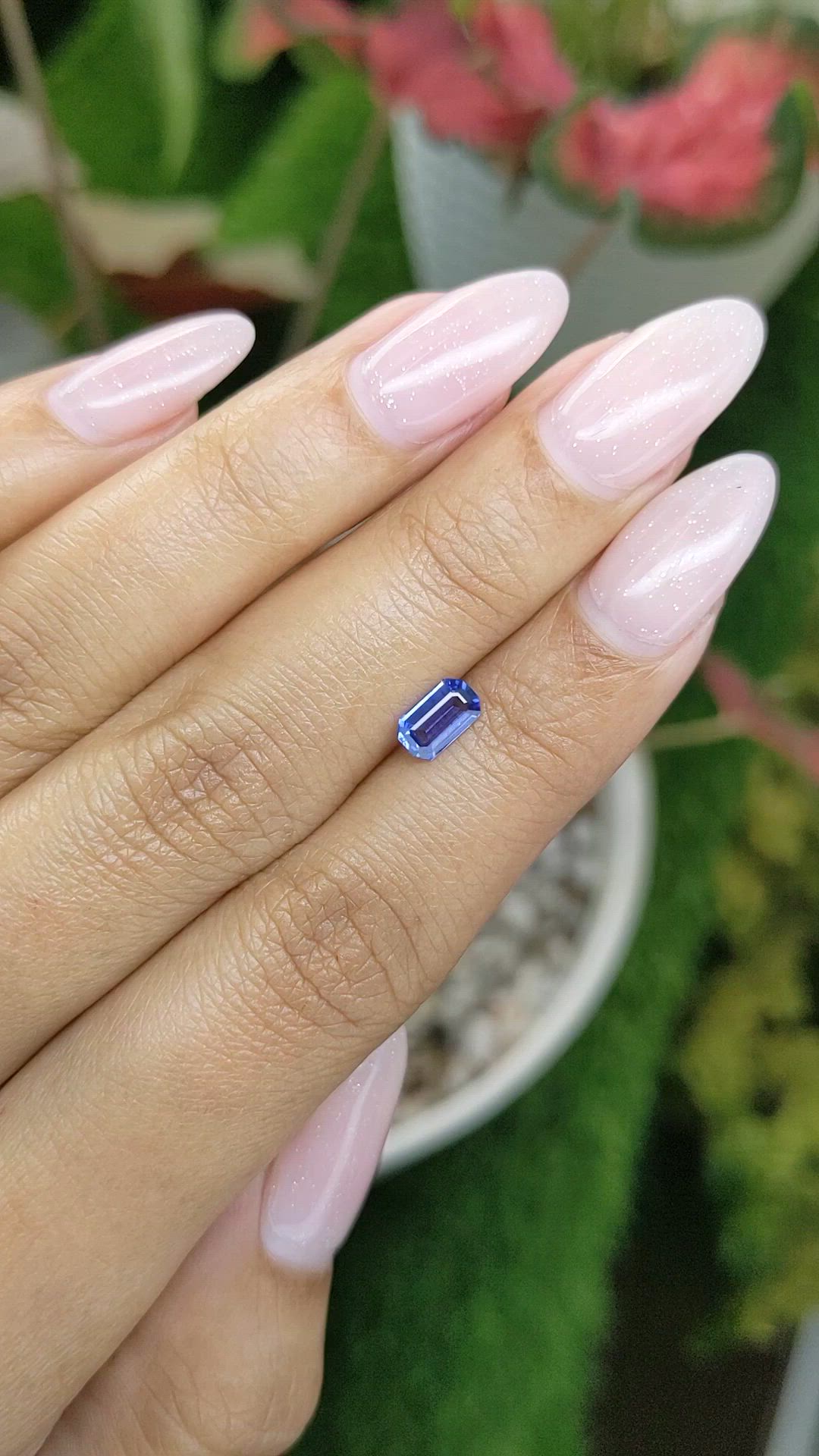 0.61 Ct. Blue Sapphire from Ceylon (Sri Lanka) Size Video